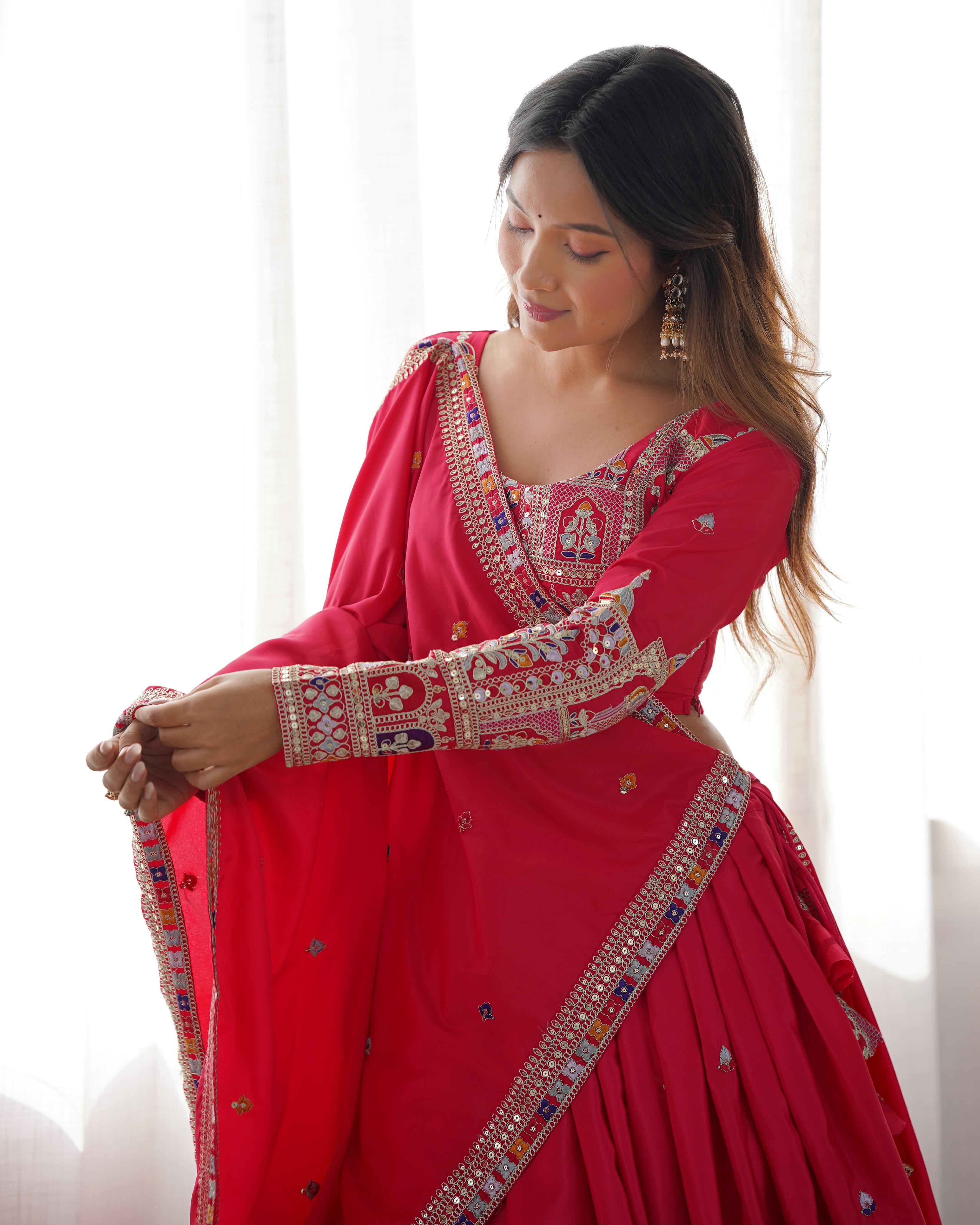 Marriage Special Sequence Work Pink Color Lehenga Choli