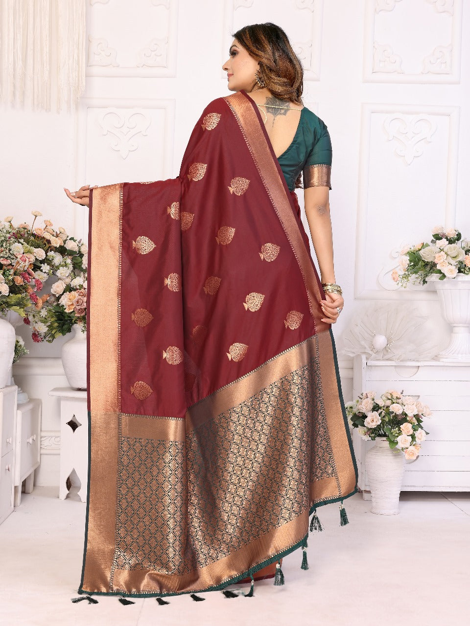 Graceful Soft Silk Red Color Saree