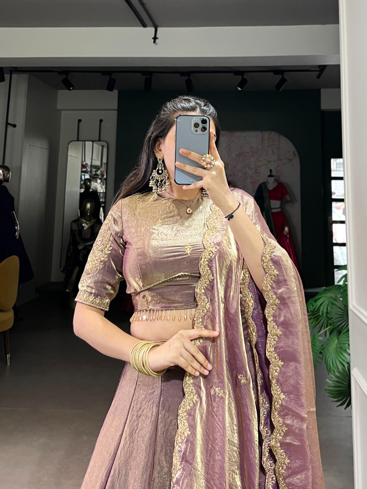 Shining Sequence Work Lavender Color Lehenga Choli