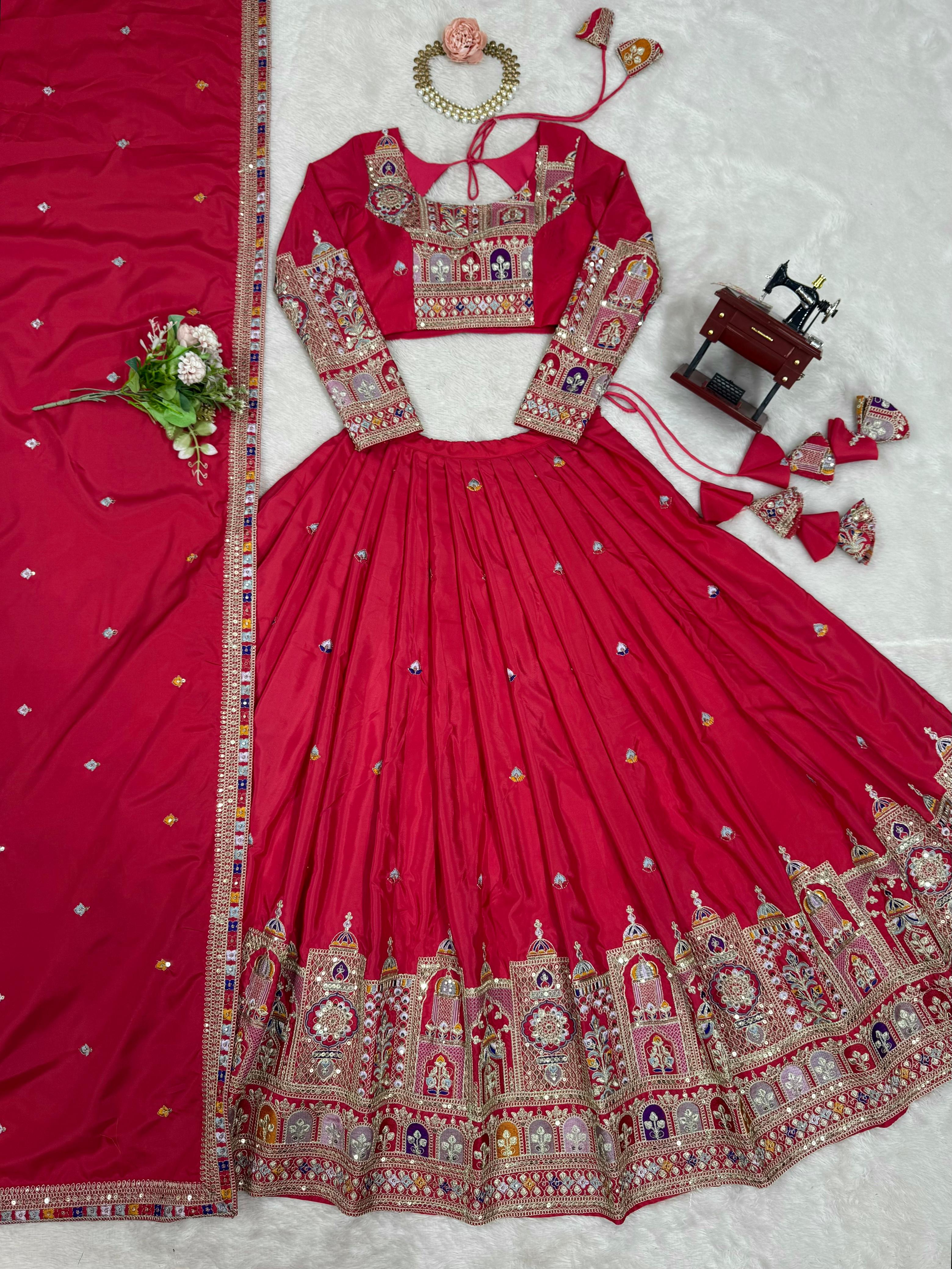 Marriage Special Sequence Work Pink Color Lehenga Choli