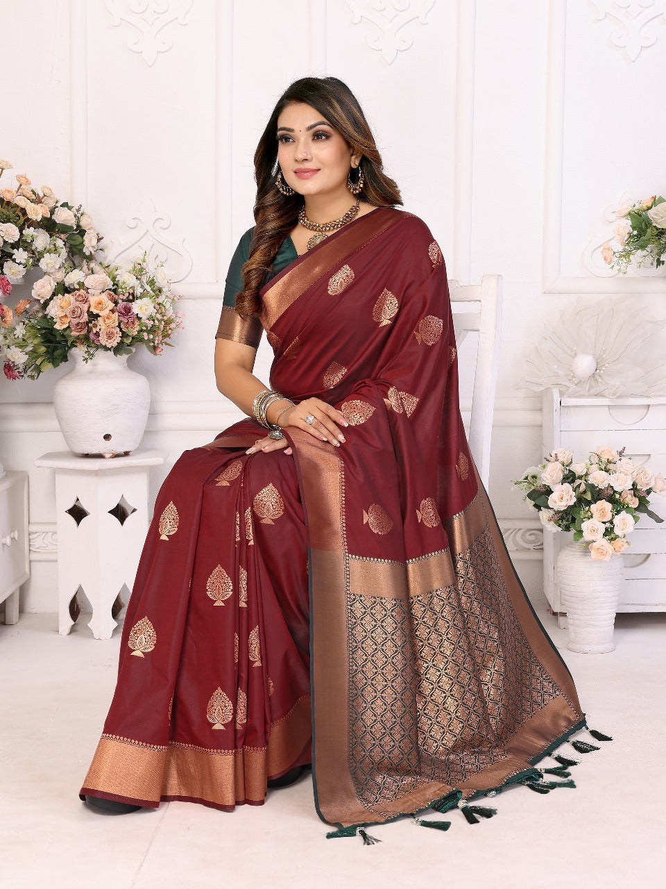 Graceful Soft Silk Red Color Saree