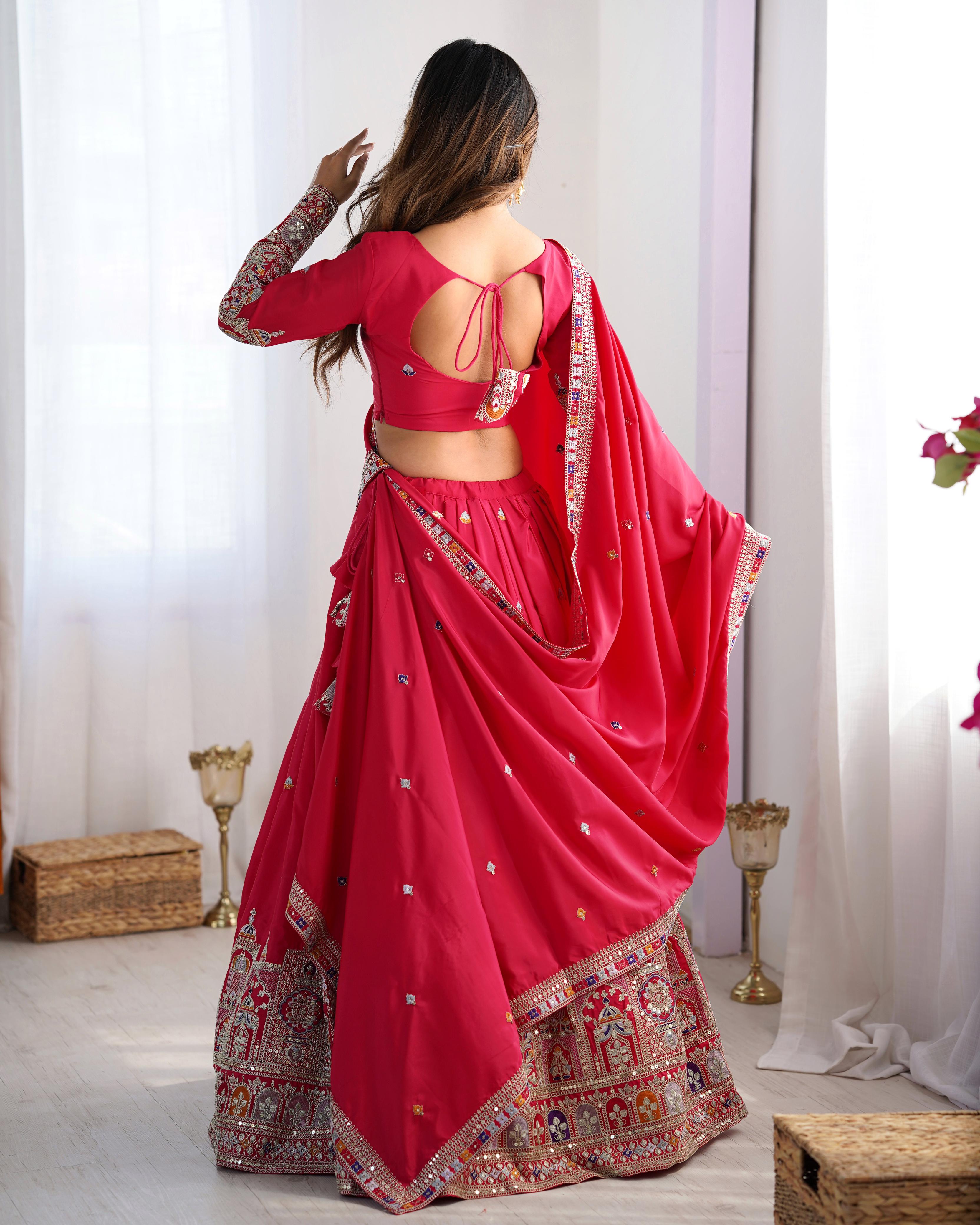 Marriage Special Sequence Work Pink Color Lehenga Choli