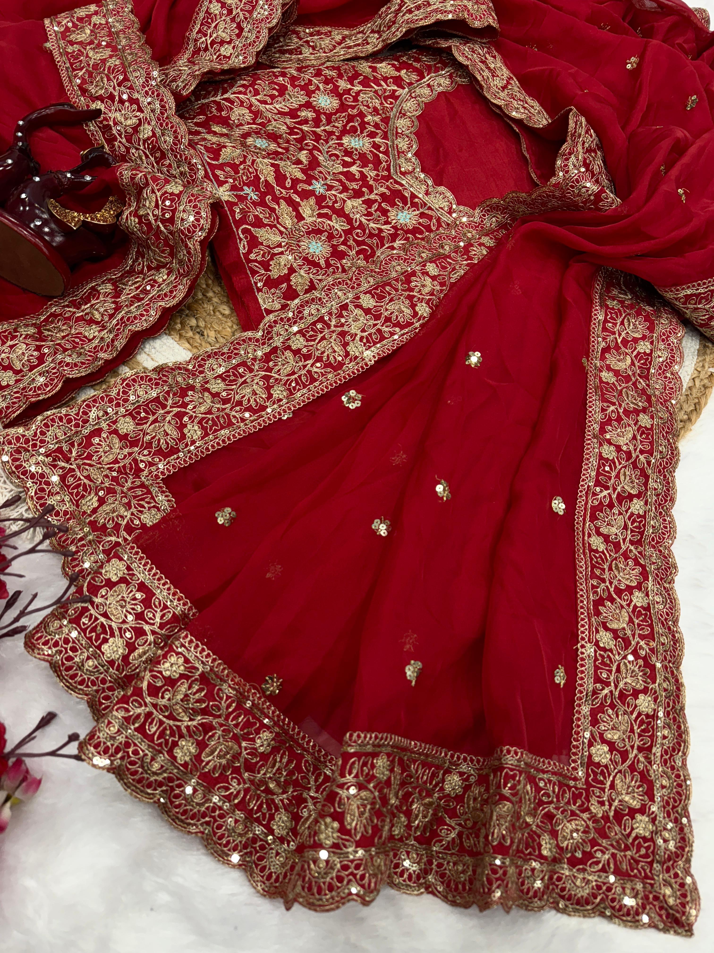 Ravishing Red Color Tabby Silk Saree