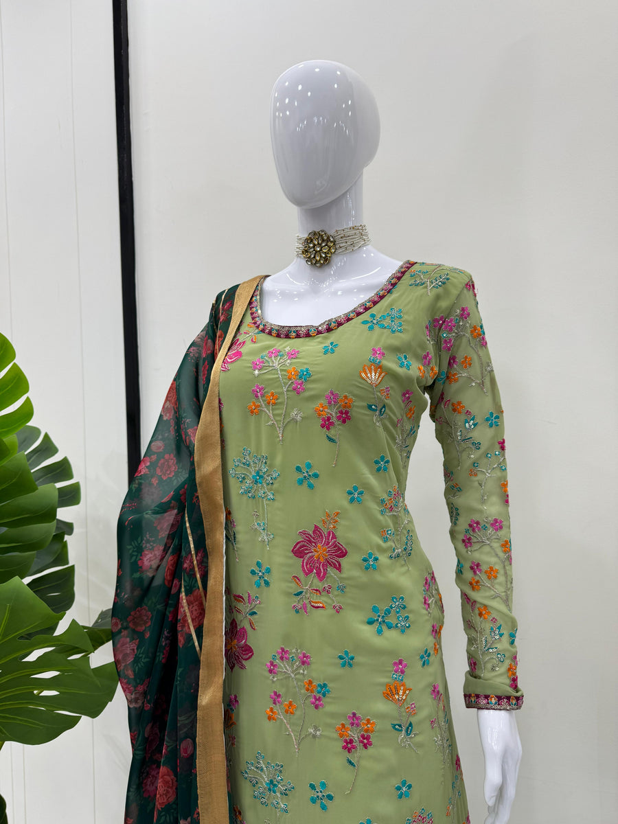 Wonderful Gorgette Perrot Color Palazzo Suit – vastracloth