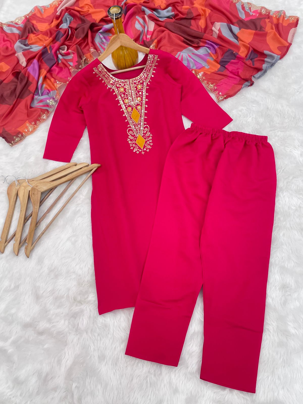 Precious Pink Color Salwar Suit With Digital Print Dupatta