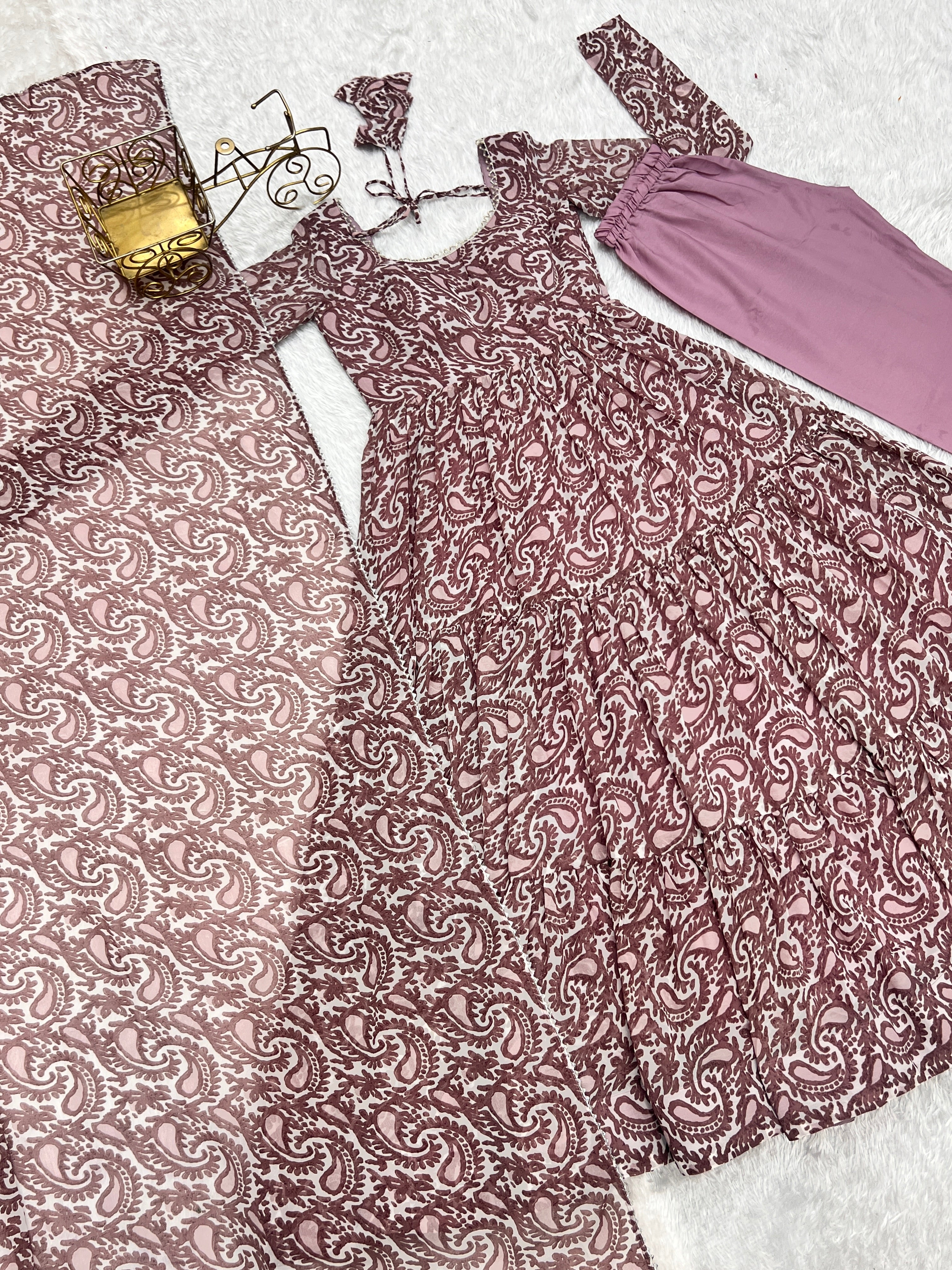 Captivating Pink Color Anarkali With Dupatta Set