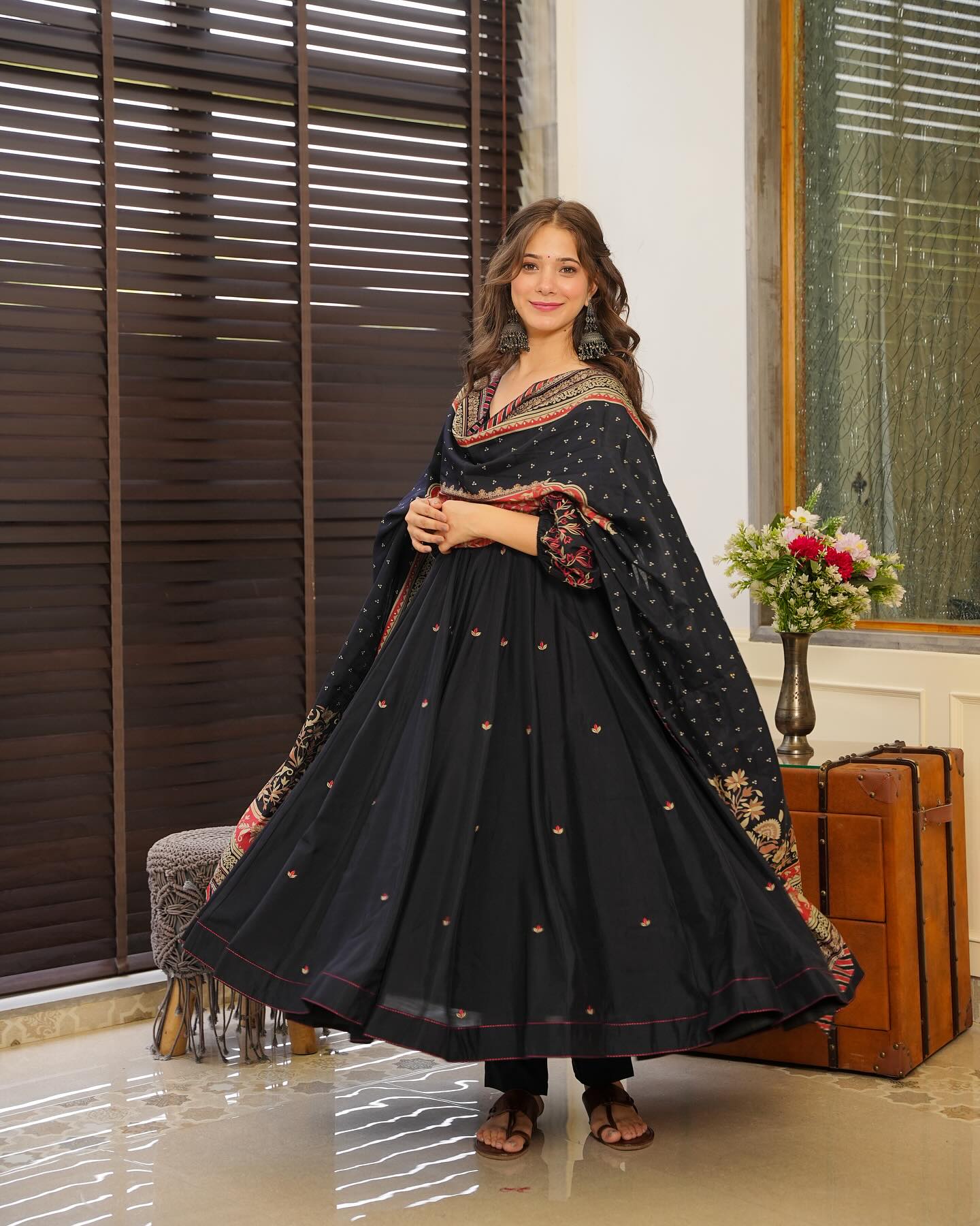 Attractive Black Color Anarkali Suit