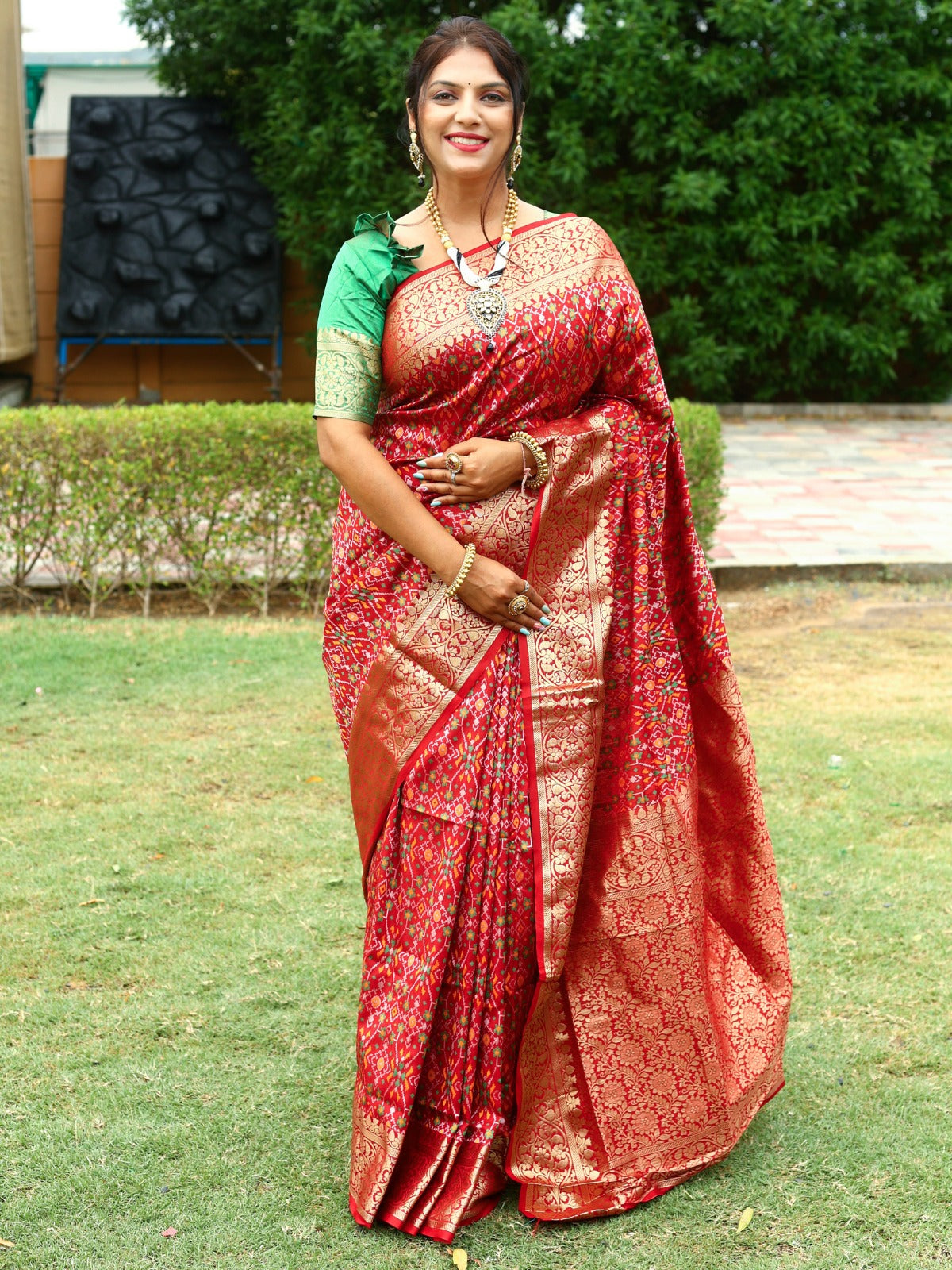 Gorgeous Red Color All Over Patola Silk Saree