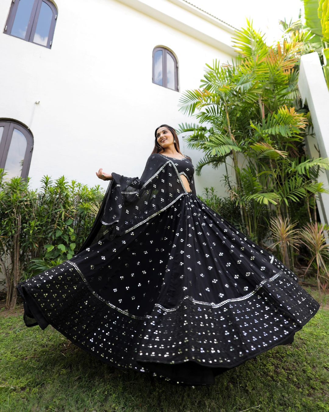 Outstanding Sequence Work Black Color Lehenga Choli