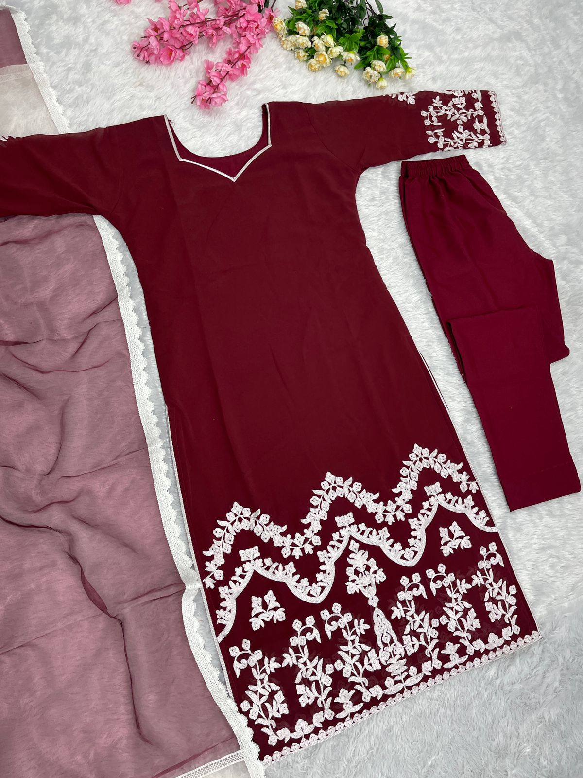 Fantastic Fully Stitched Maroon Color Salwar Suit