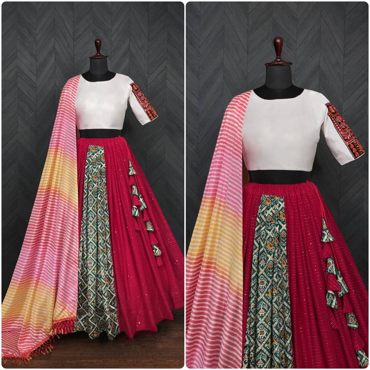 Navratri Wear	Traditional Work Pink Color Lehenga Choli