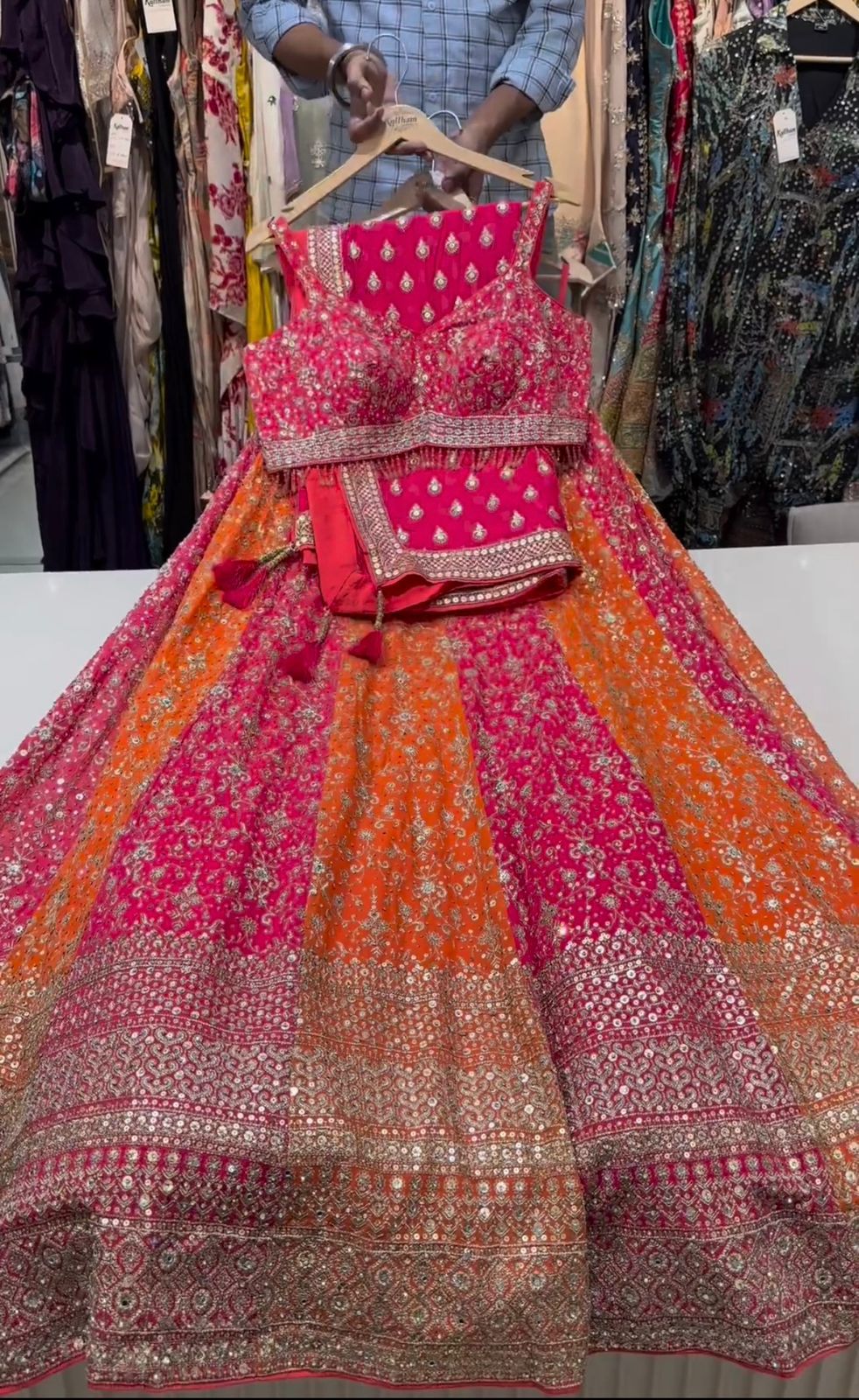Wedding Wear Pink  Color Shade Heavy Lehenga Choli