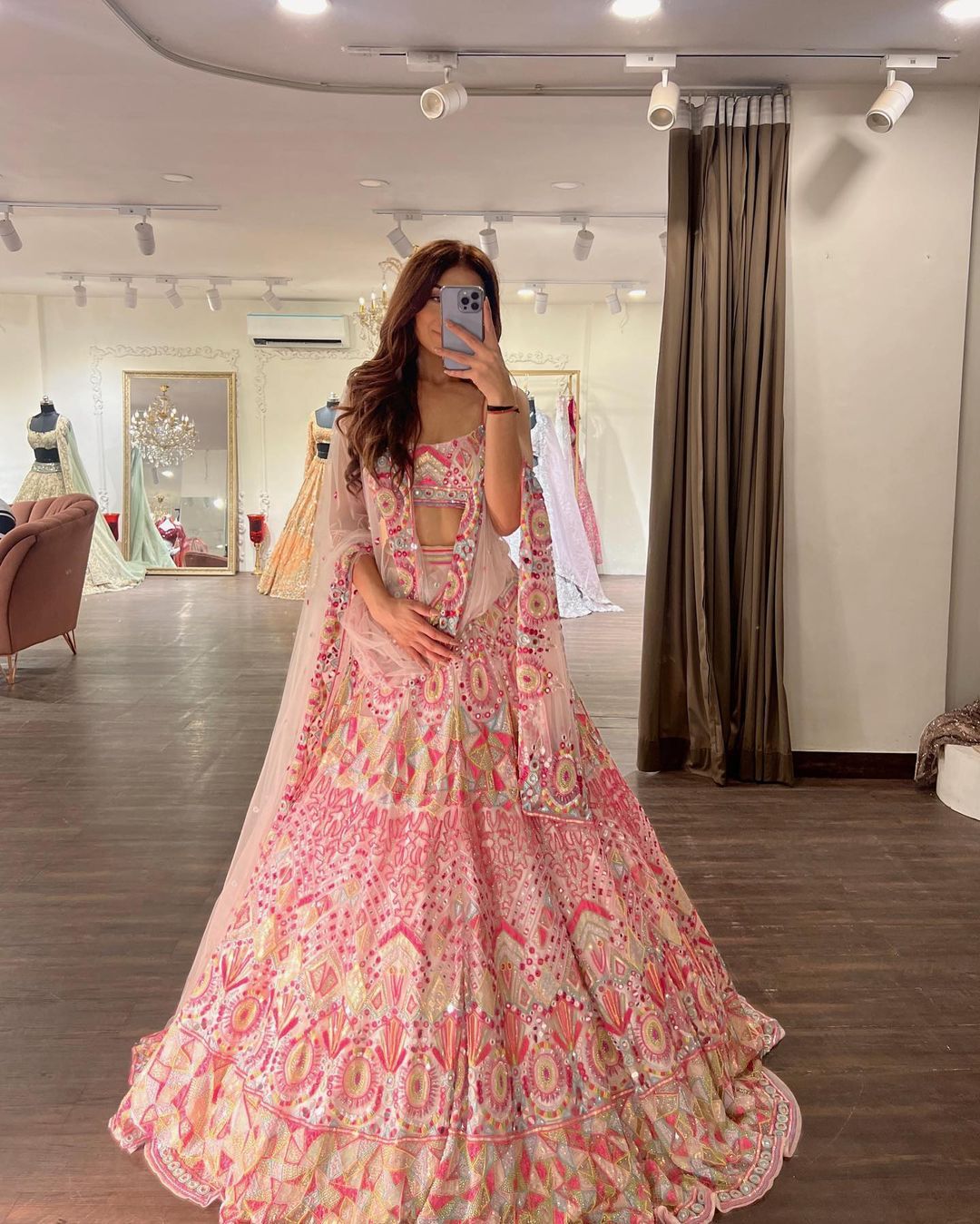 Shop Bridesmaid Designer Lehenga Choli Cream Color Online USA – Sunasa
