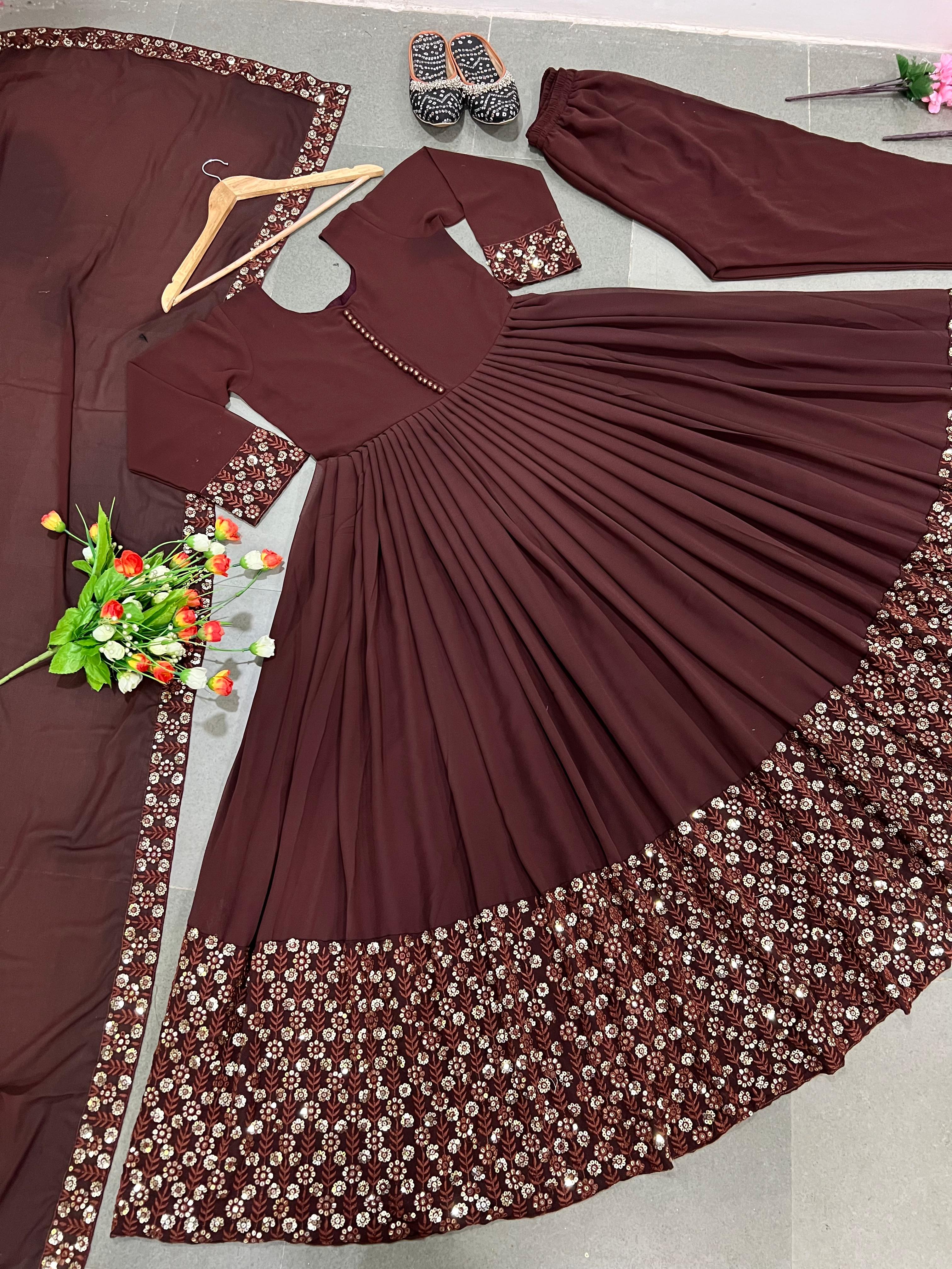 Birthday dress | Brown ball dresses, Brown wedding dress, Brown prom dresses