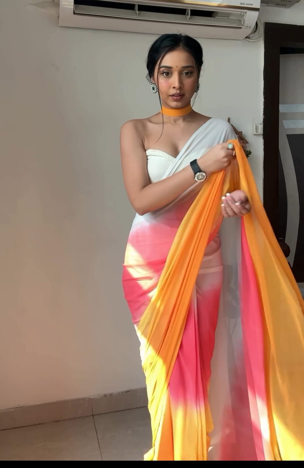 Fancy Multi Color Ready To Wear Saree