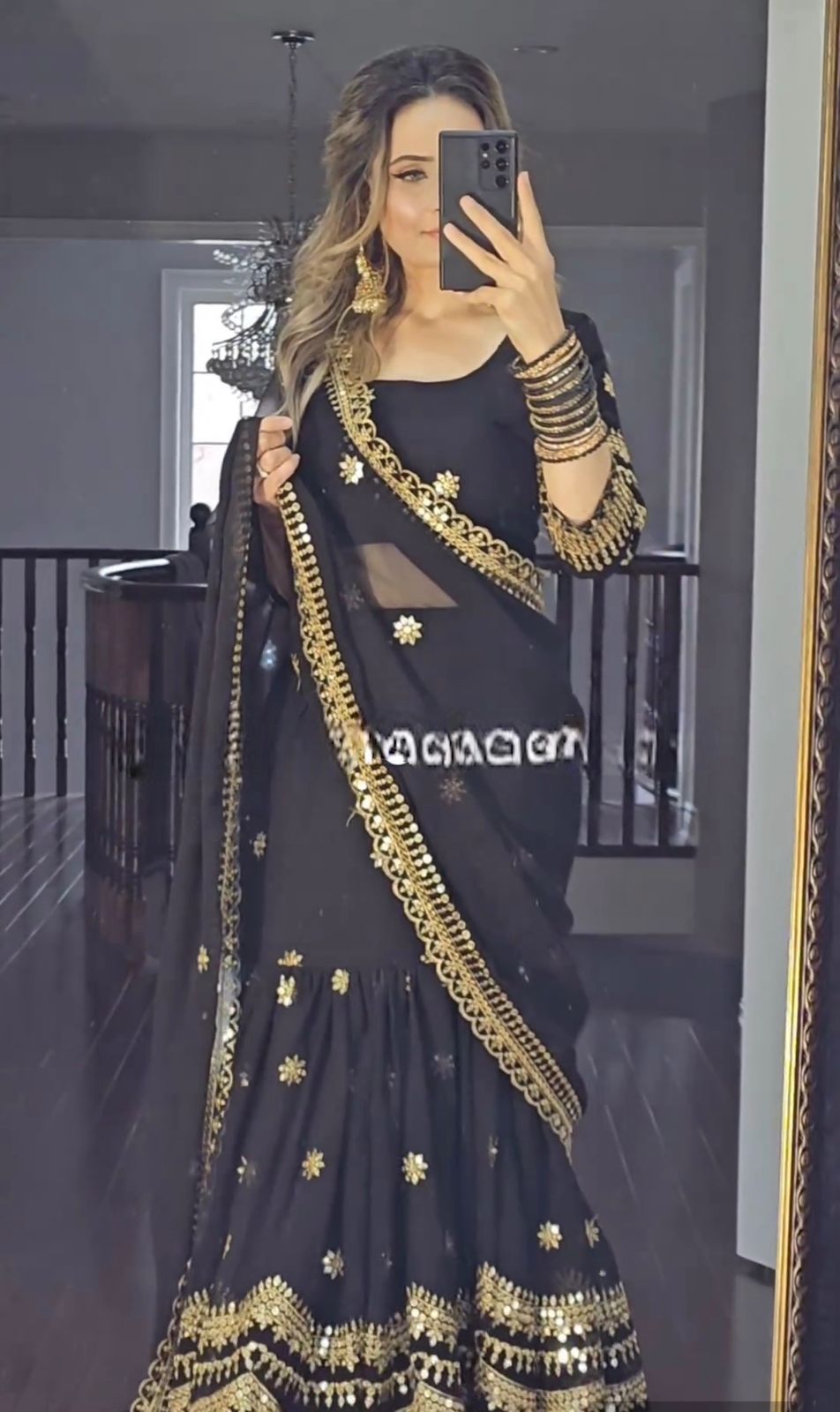 Exclusive Embroidery Work Black Color Lehenga Choli