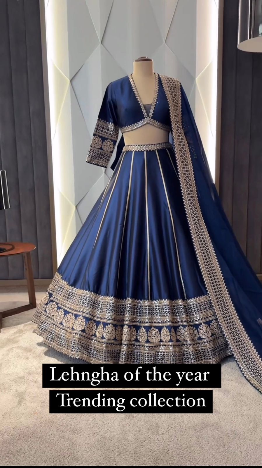 Charming Thread With Sequence Work Blue Color Lehenga Choli