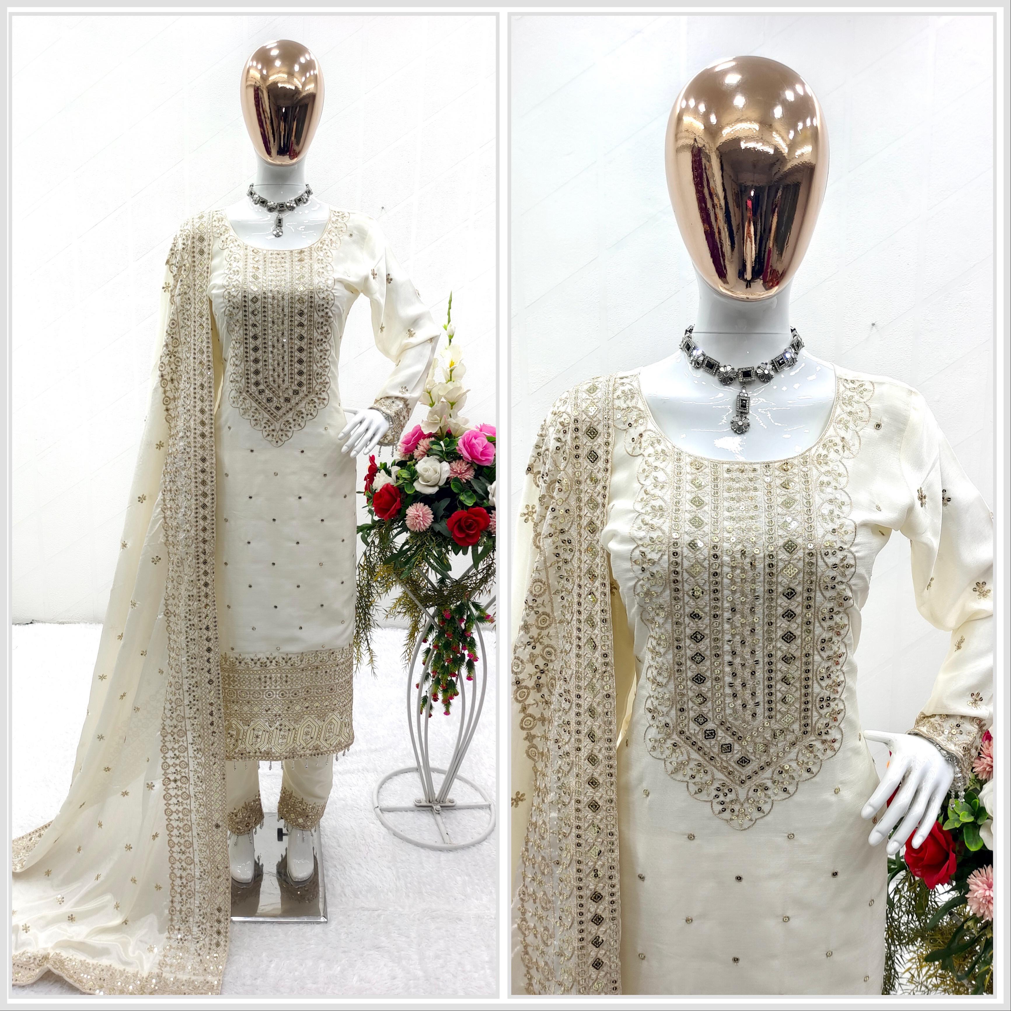 Good Looking White Color Salwar Suit