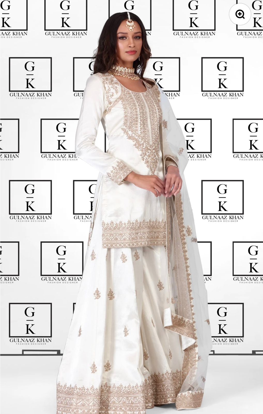 White Cotton Sharara Suit
