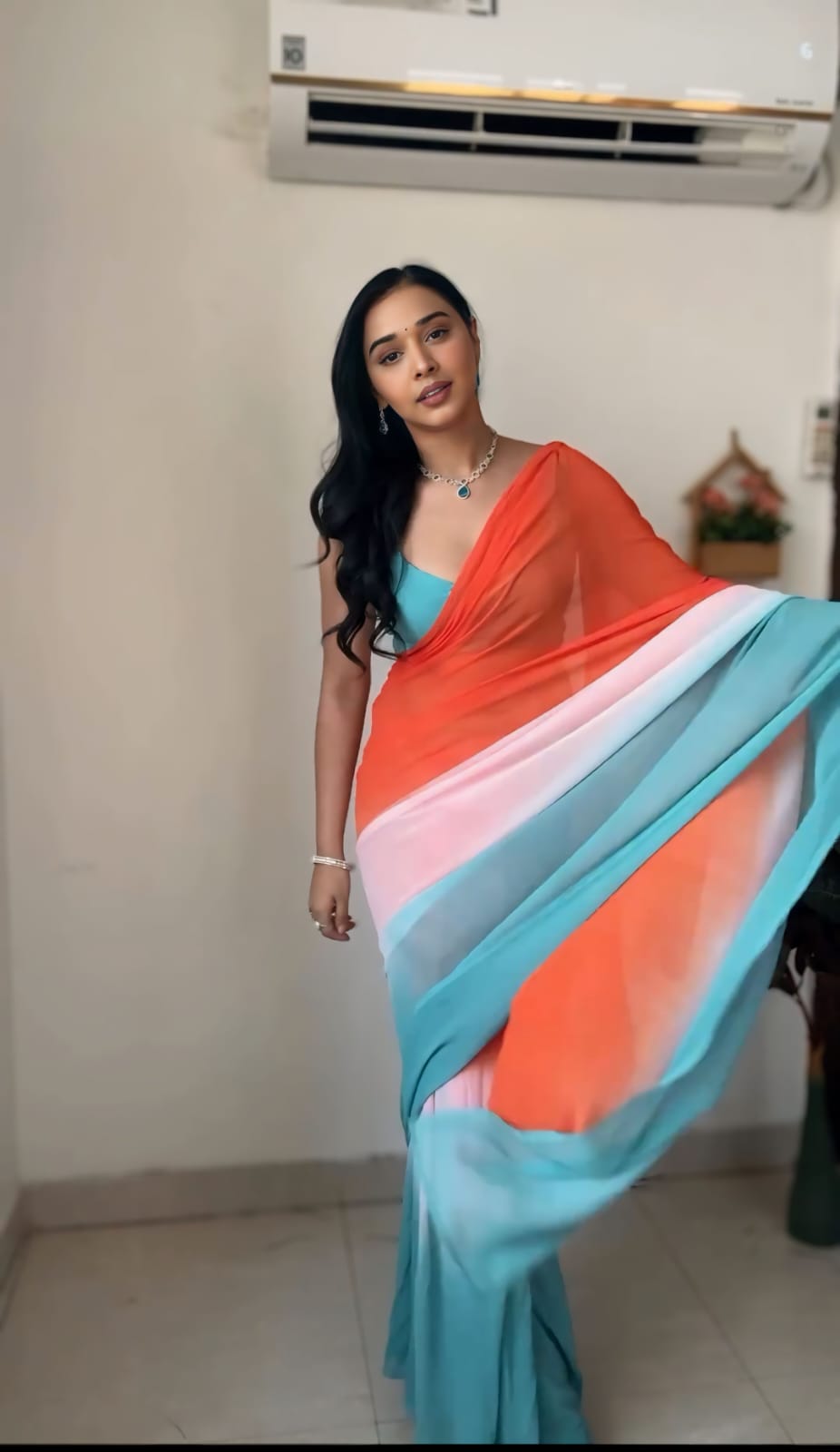 Stunning Inspired Ready To Wear Multi Color Saree