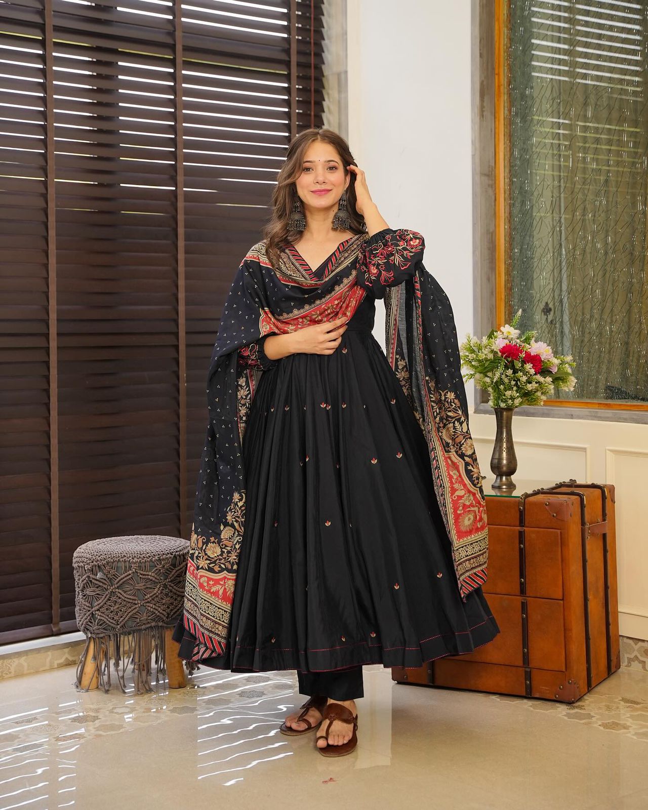 Attractive Black Color Anarkali Suit