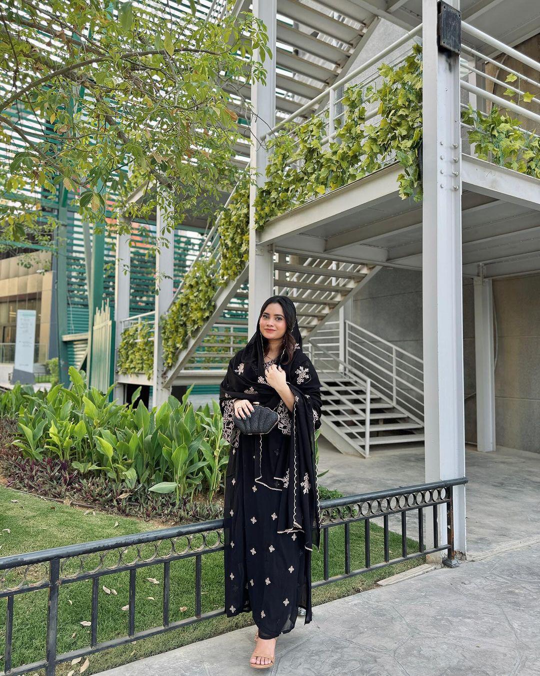 Charming Black Color Georgette 5 mm Sequence Work Salwar Suit