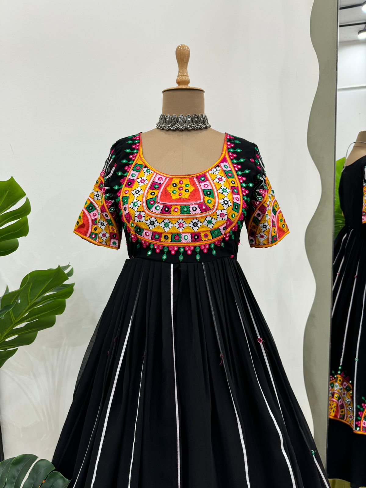 Flattering Black Color Sequence Work Top With Lehenga