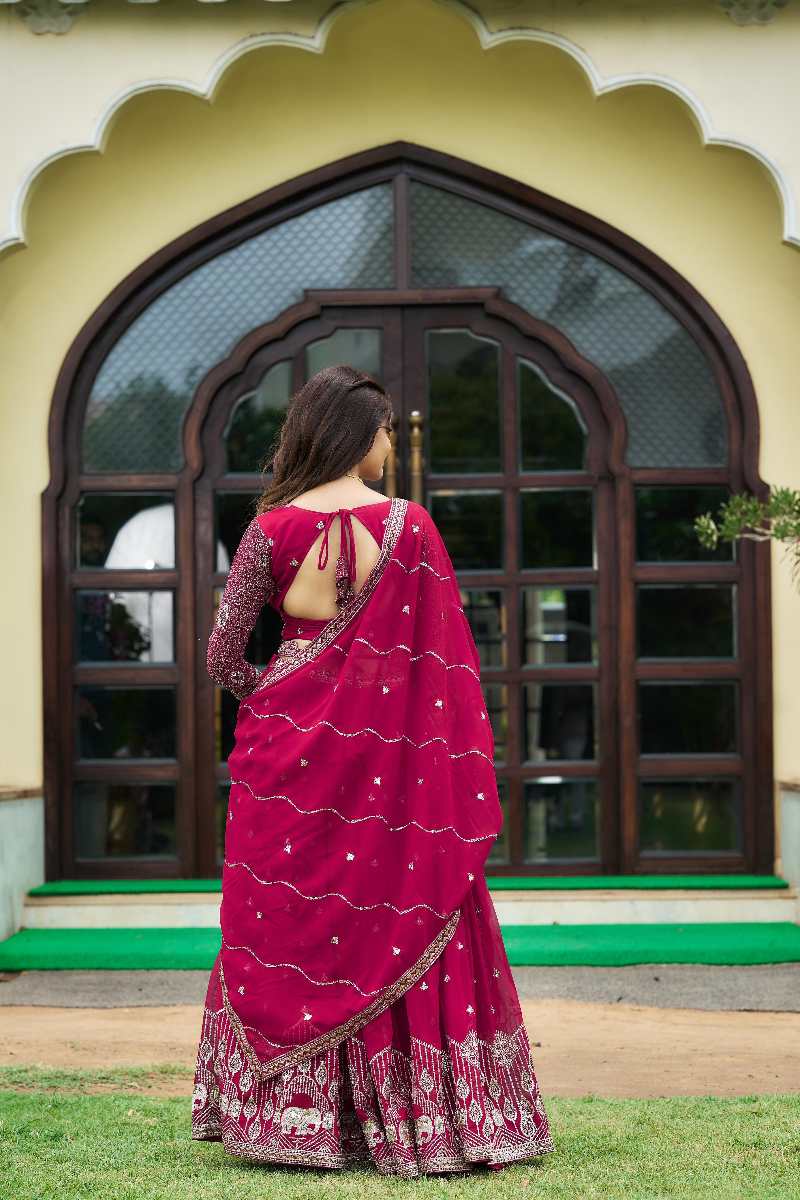 Festive Wear Pink Color Sequence Work Lehenga Choli