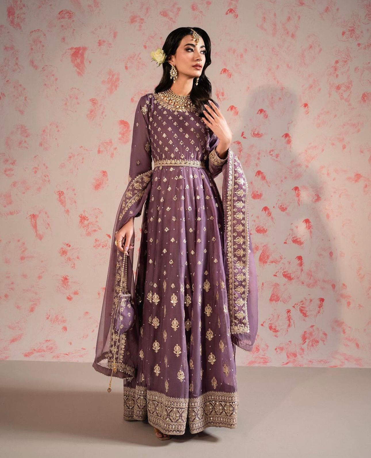 Stylish Heavy Embroidery With Sequence Work Anarkali Gown
