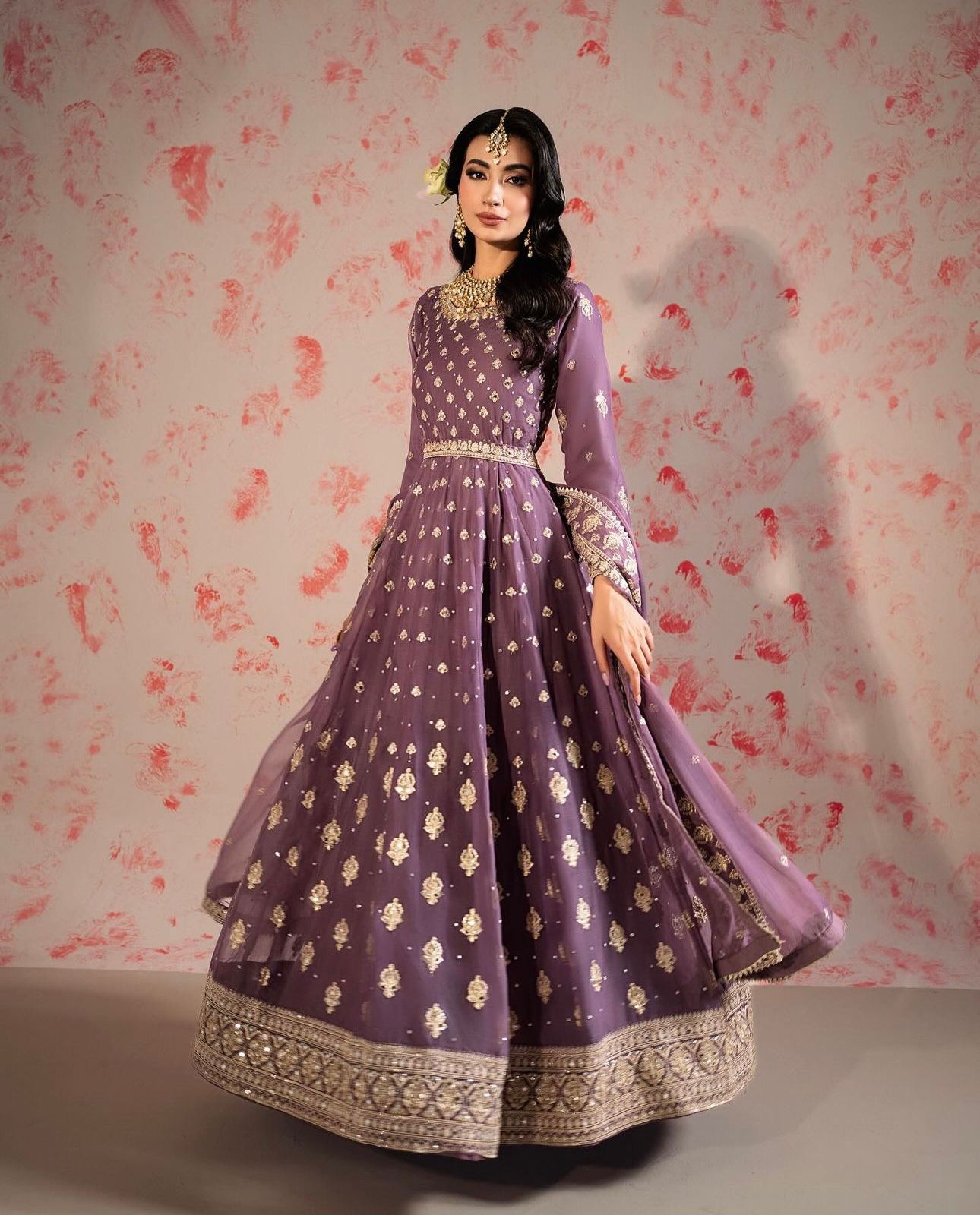 Stylish Heavy Embroidery With Sequence Work Anarkali Gown