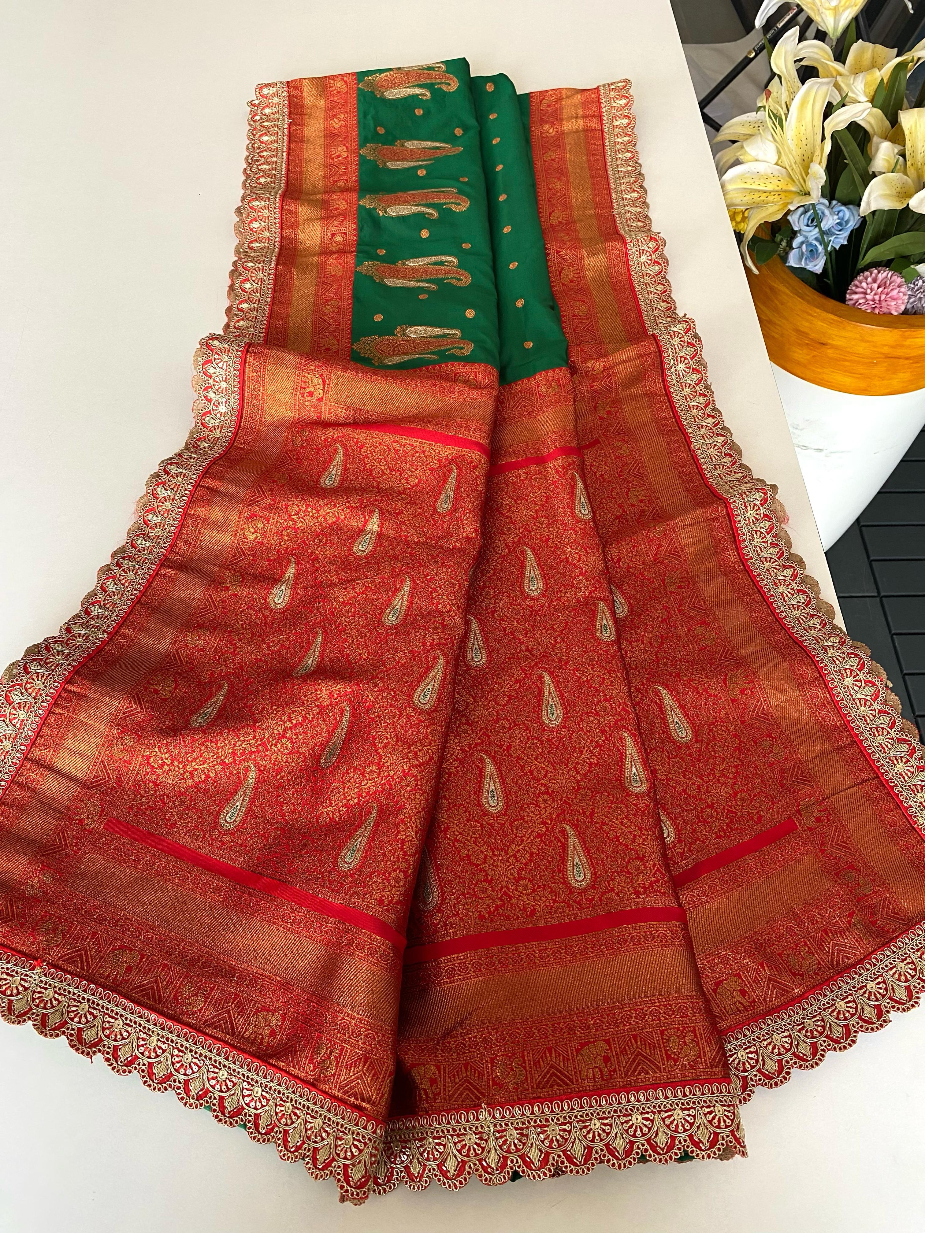 Peaceful Paithani Silk Green Color Saree