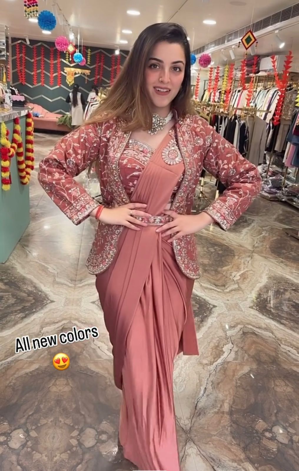 Wedding Wear Rangoli Silk Orange Color Saree With Koti