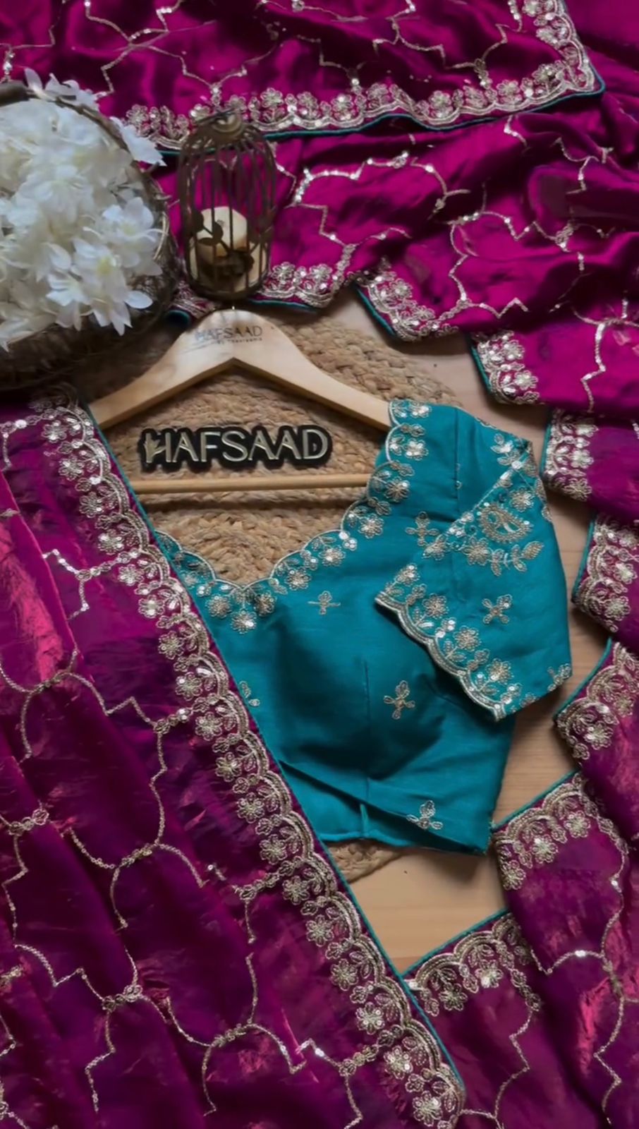 Wine Color Sequence Work Festive Wear Saree