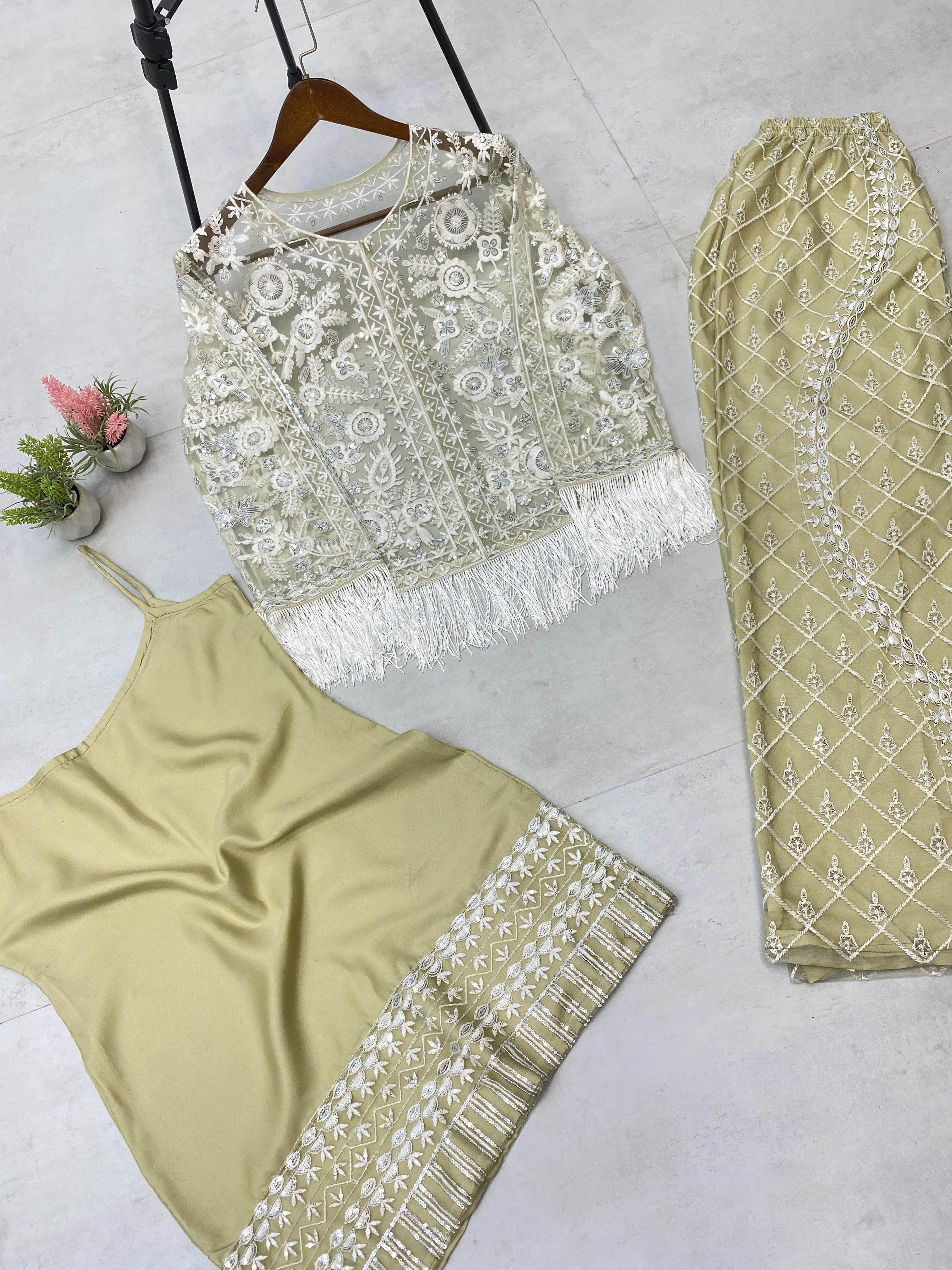 Imposing Sequences Work Pista Color Palazzo Suit