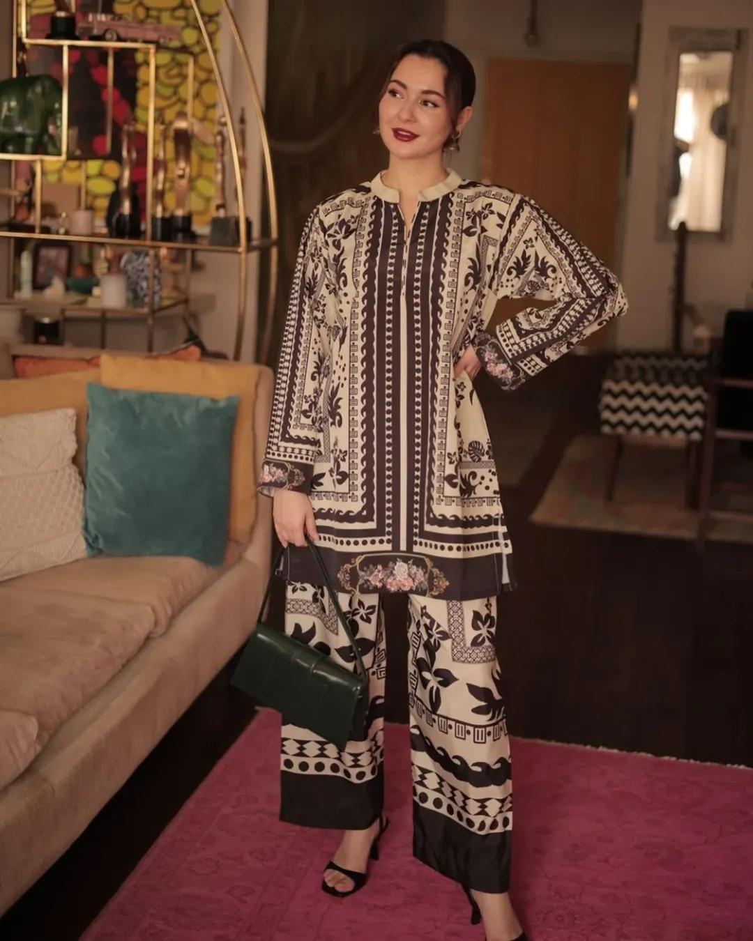 Black Color Digital Printed Co-ord Set