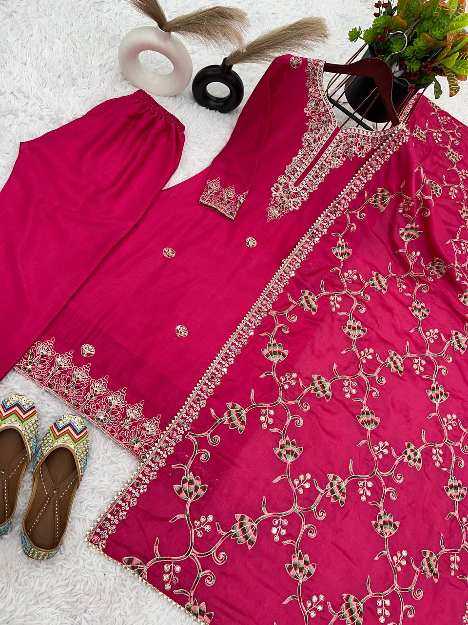 Pink Color Sequence Work Salwar Suit