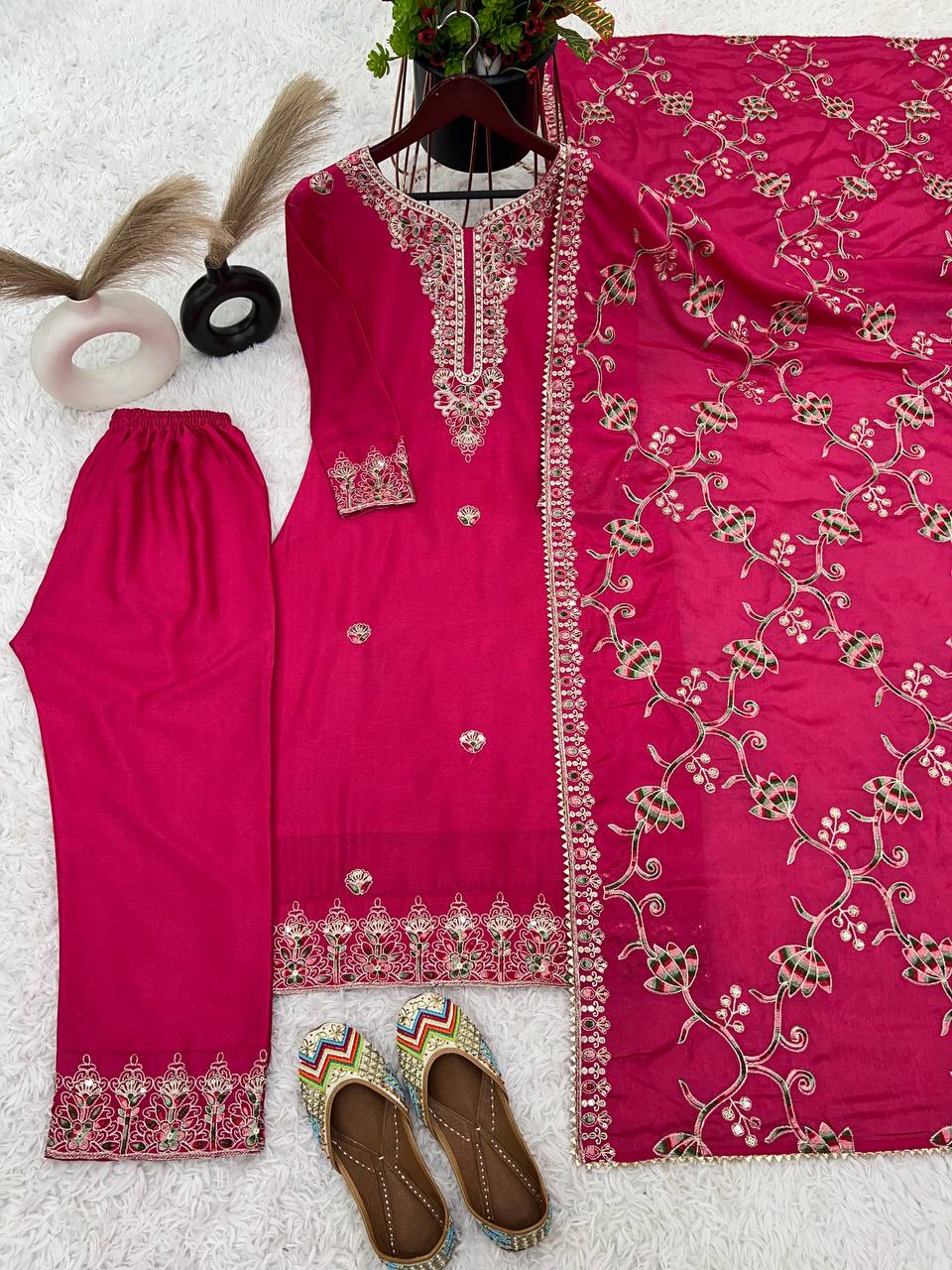 Pink Color Sequence Work Salwar Suit