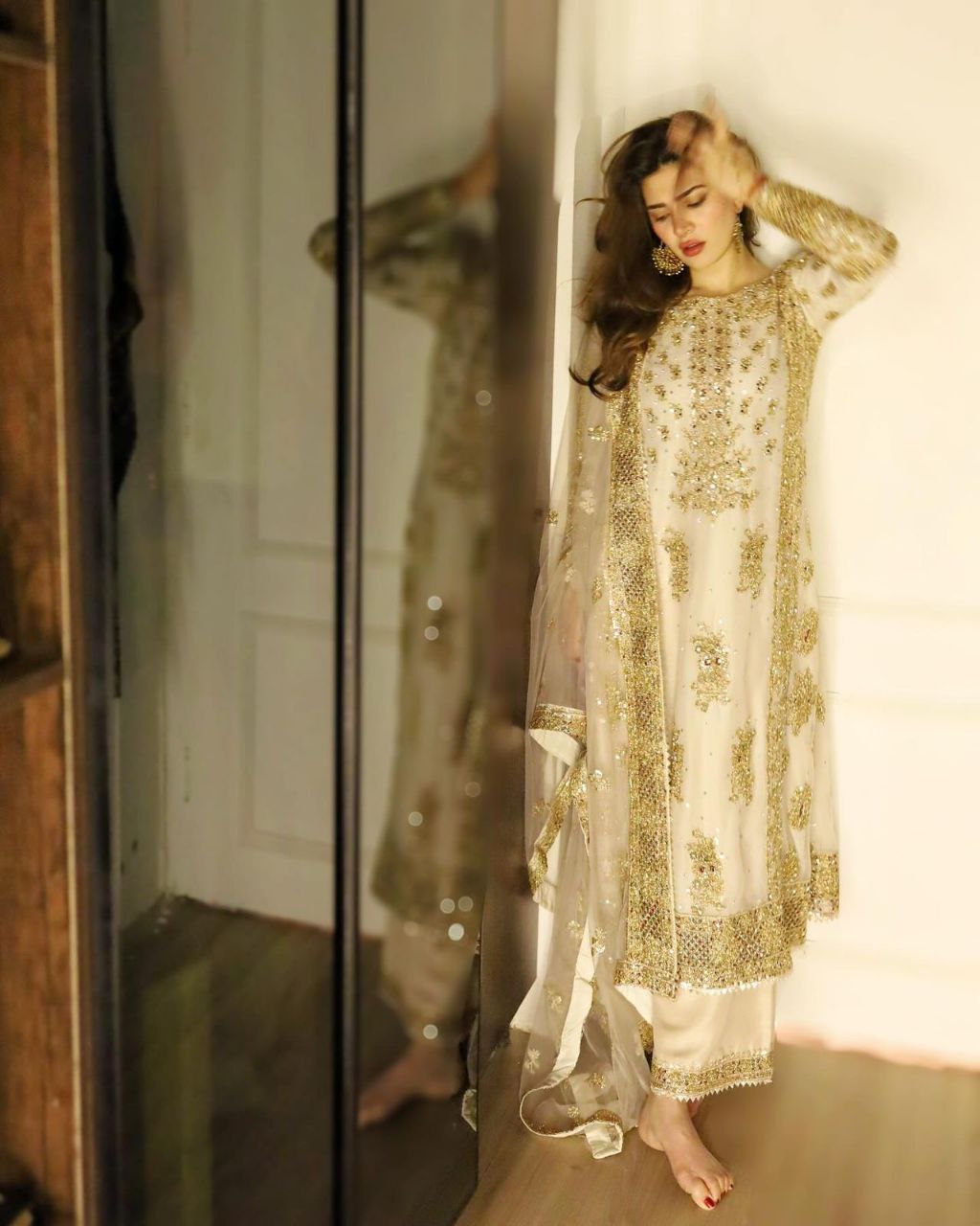 Festive Wear Sequence Work White Blue Color Sharara Suit