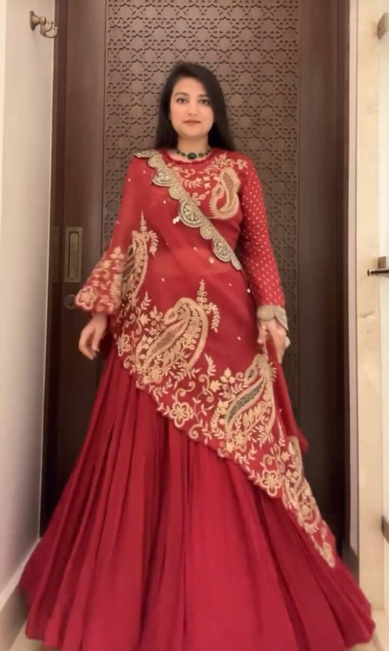 Marriage Special Heavy Work Red Color Lehenga Choli