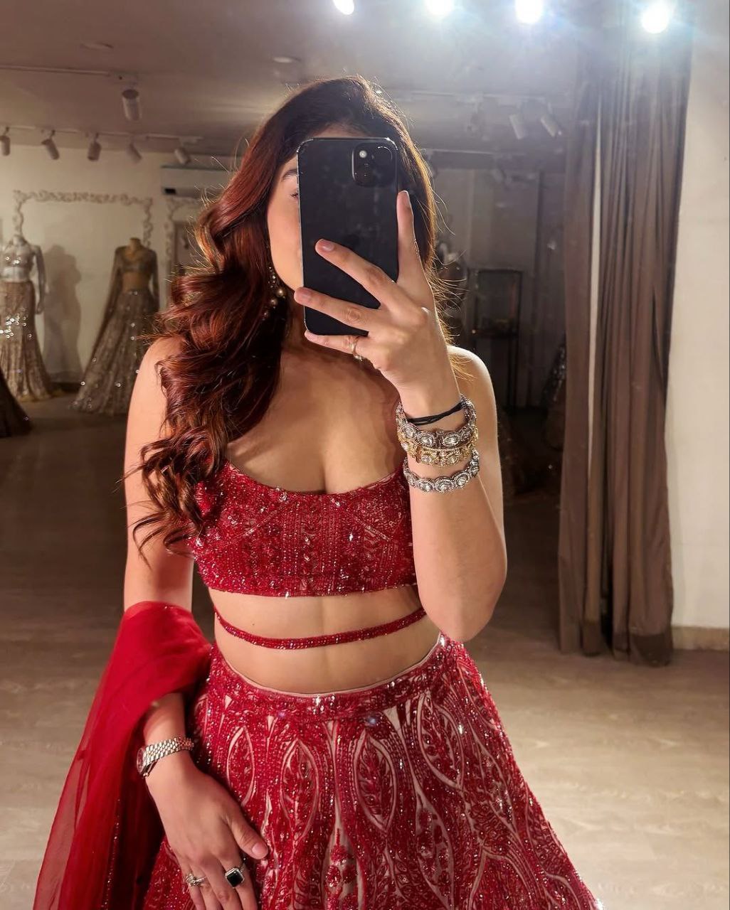Bridal Wear Heavy Work Red Color Lehenga Choli