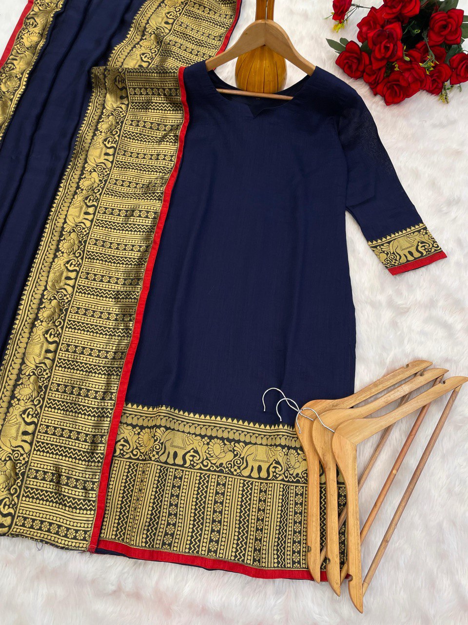 Precious Heavy Work Navy Blue Color Suitset