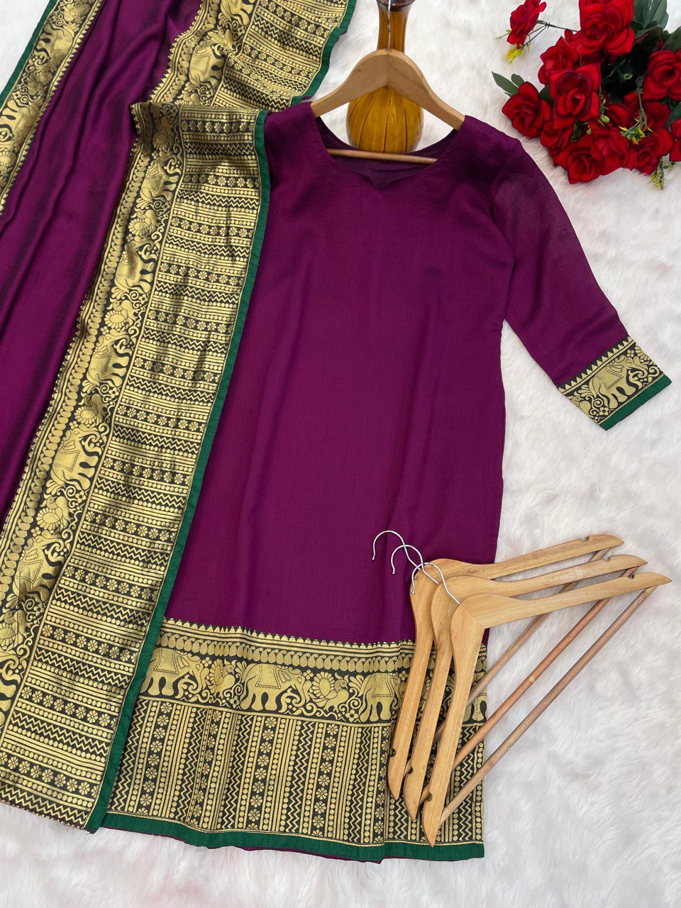 Precious Heavy Work Wine Color Suitset