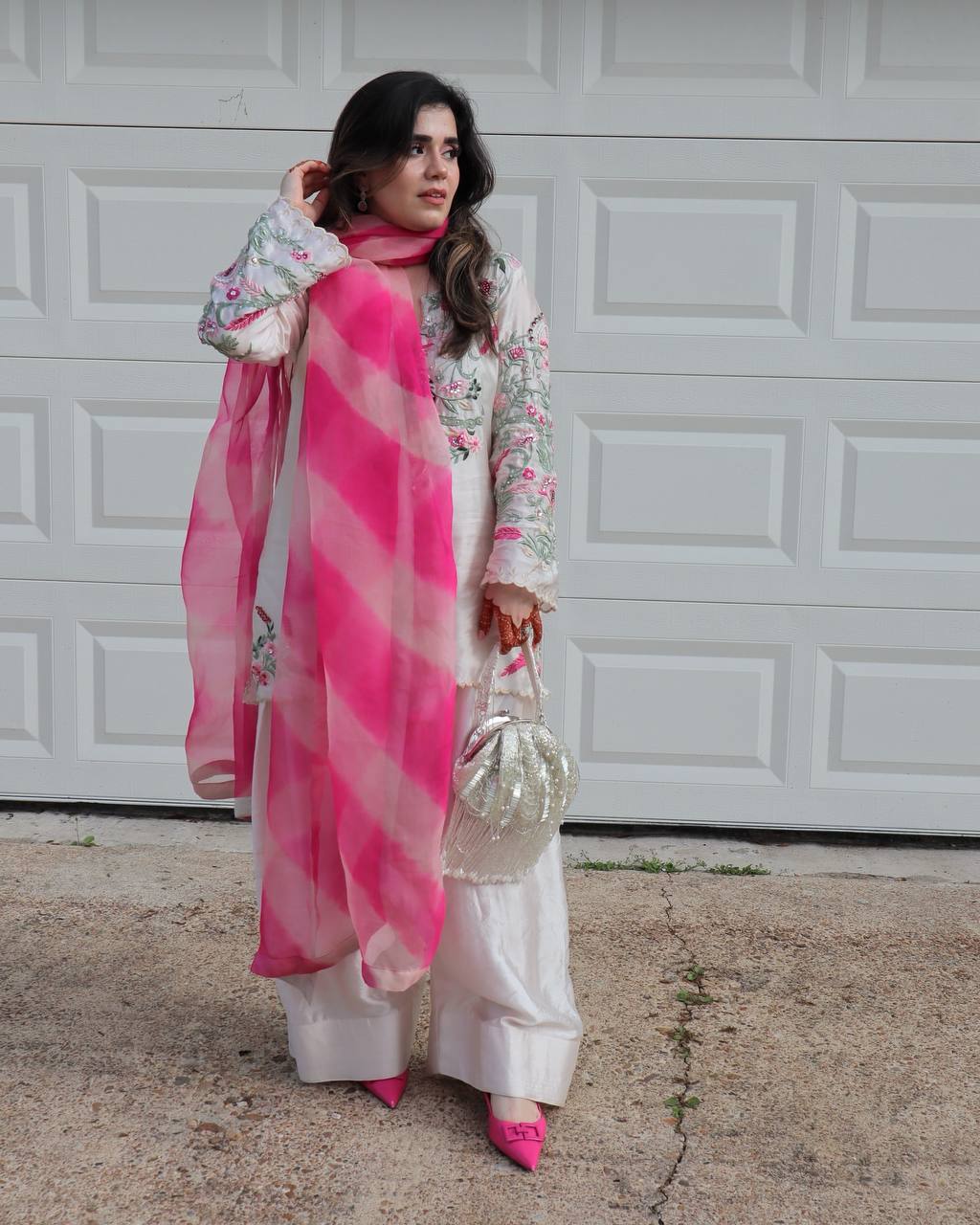 Stylish White Color Pakistani Salwar Suit