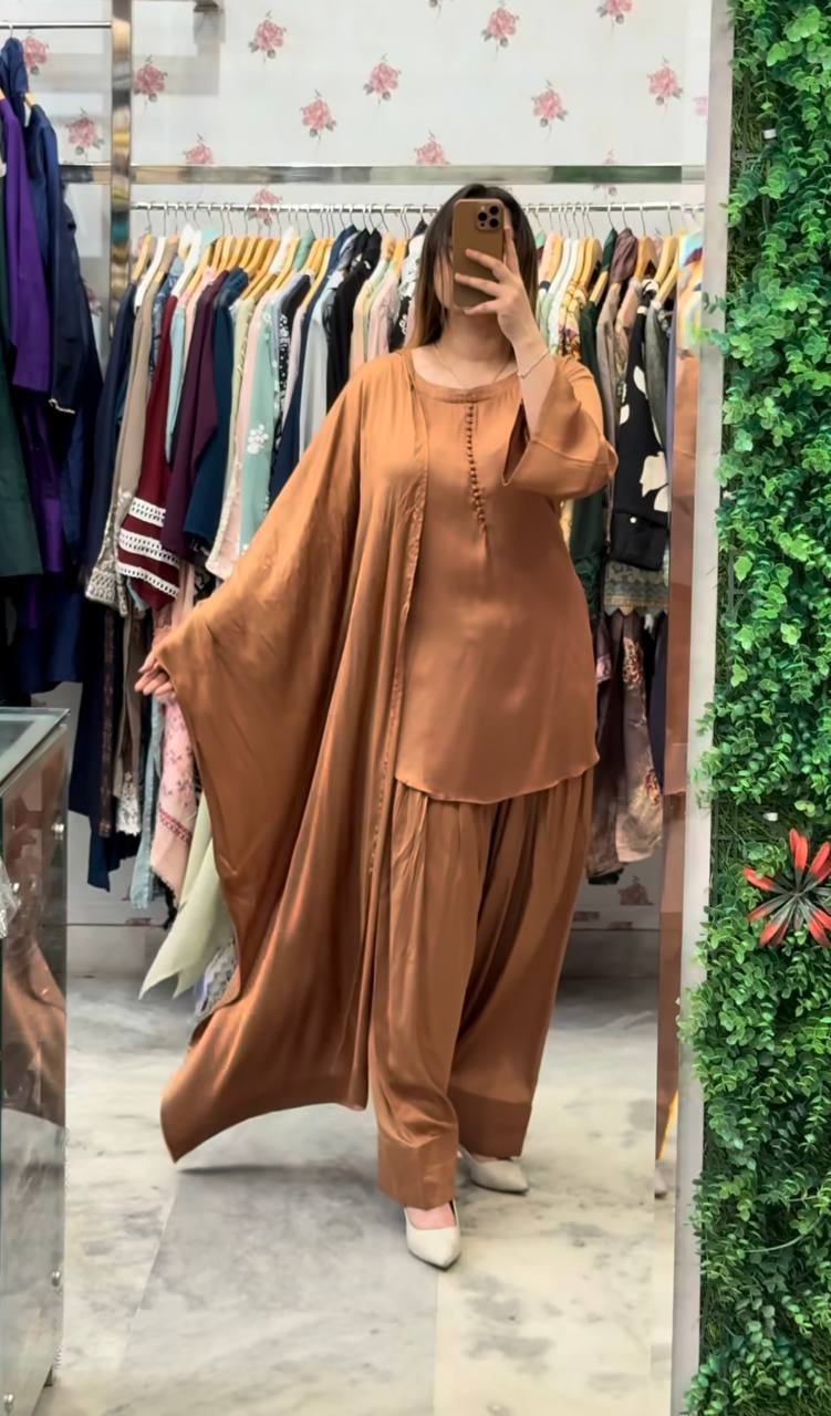 Brown Color Patiala Style Salwar Suit