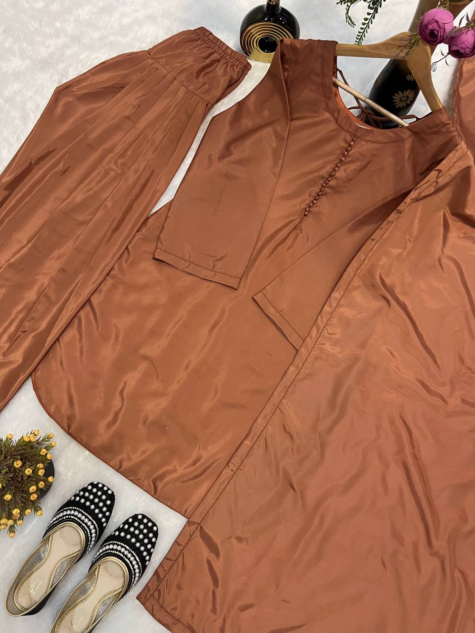 Brown Color Patiala Style Salwar Suit