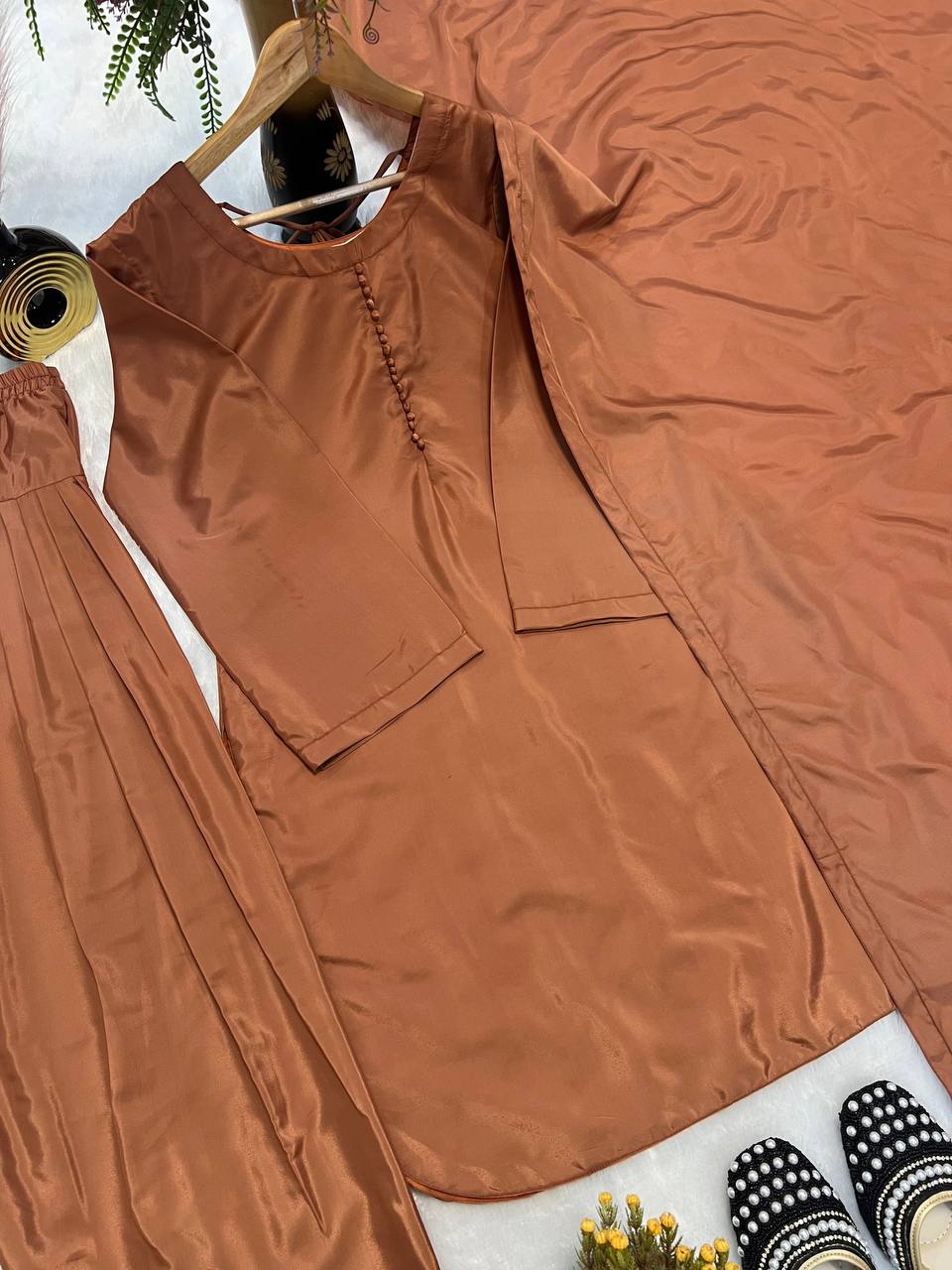 Brown Color Patiala Style Salwar Suit