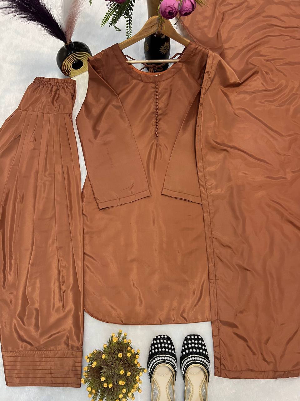Brown Color Patiala Style Salwar Suit
