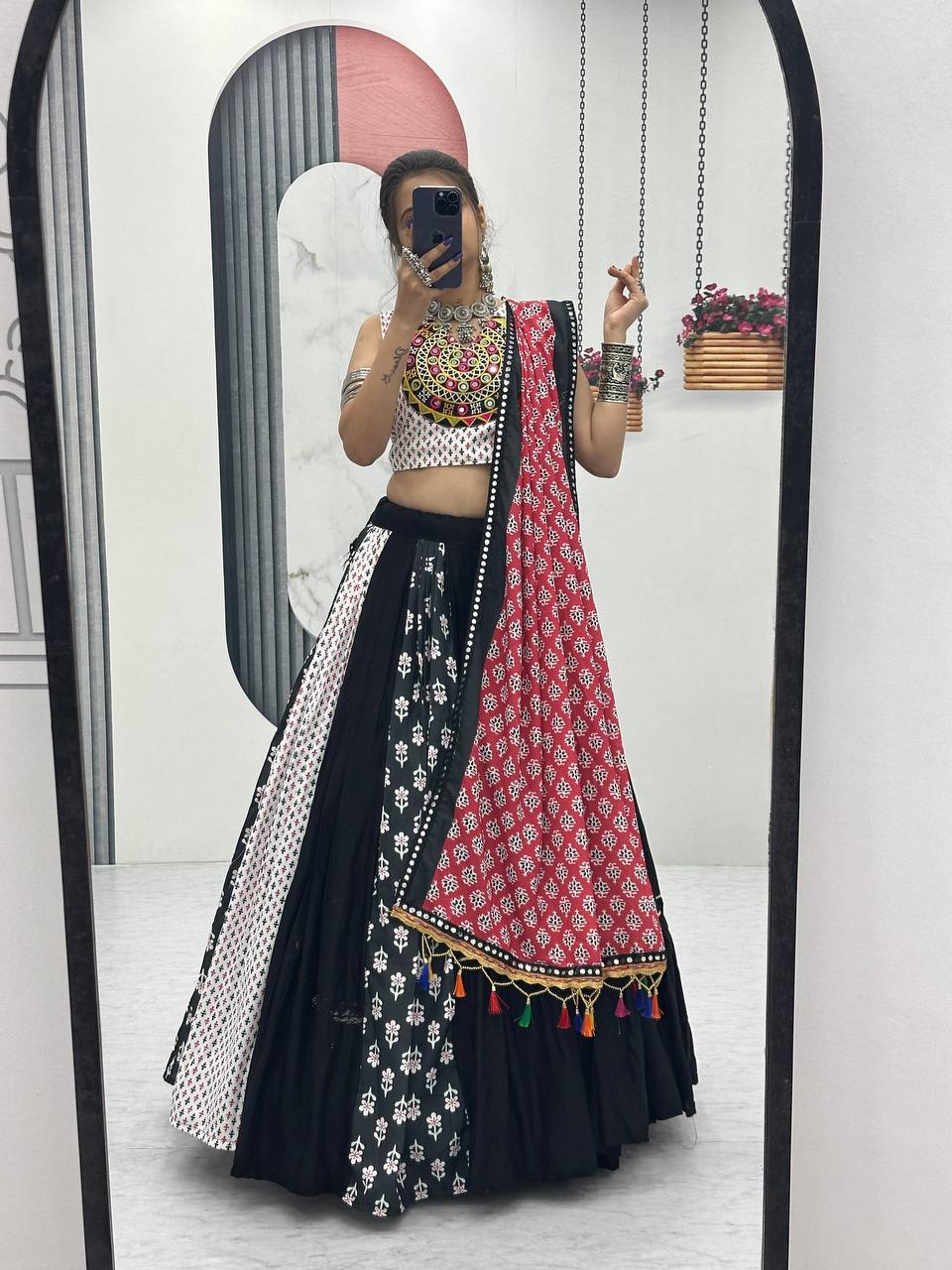 Navratri Wear Alluring Multicolor Lehenga Choli