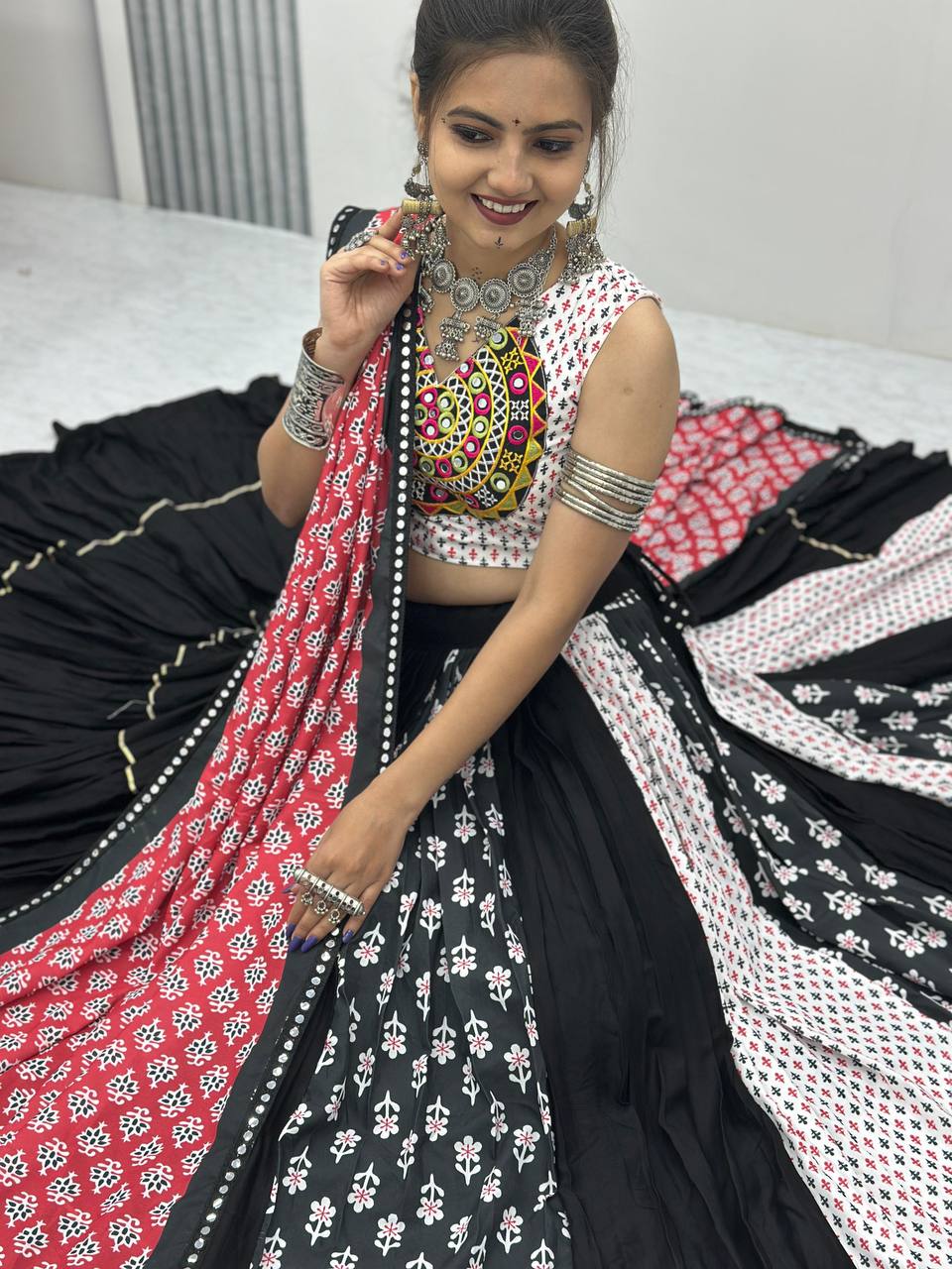 Navratri Wear Alluring Multicolor Lehenga Choli