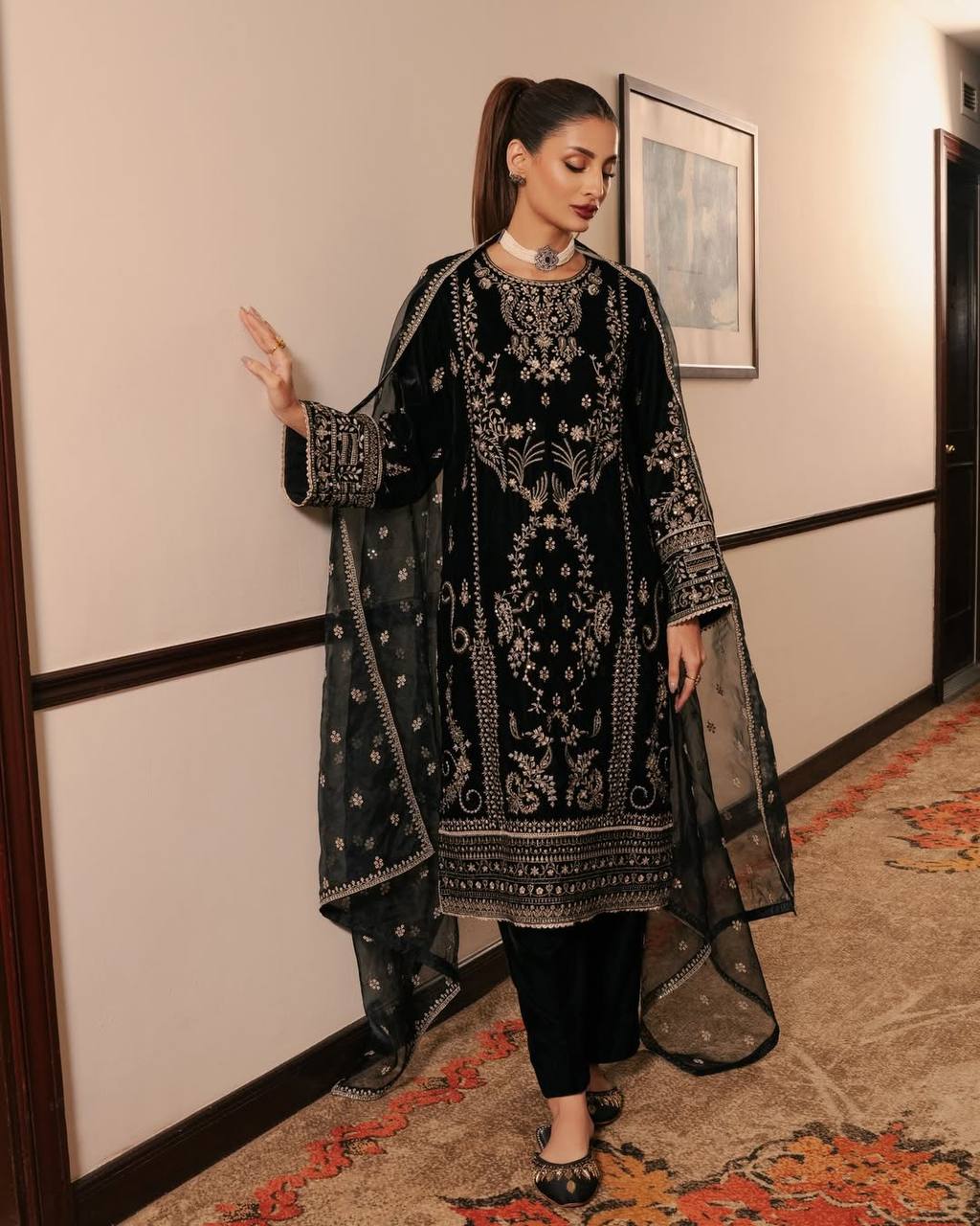 Black Color Sequence Work Salwar Suit